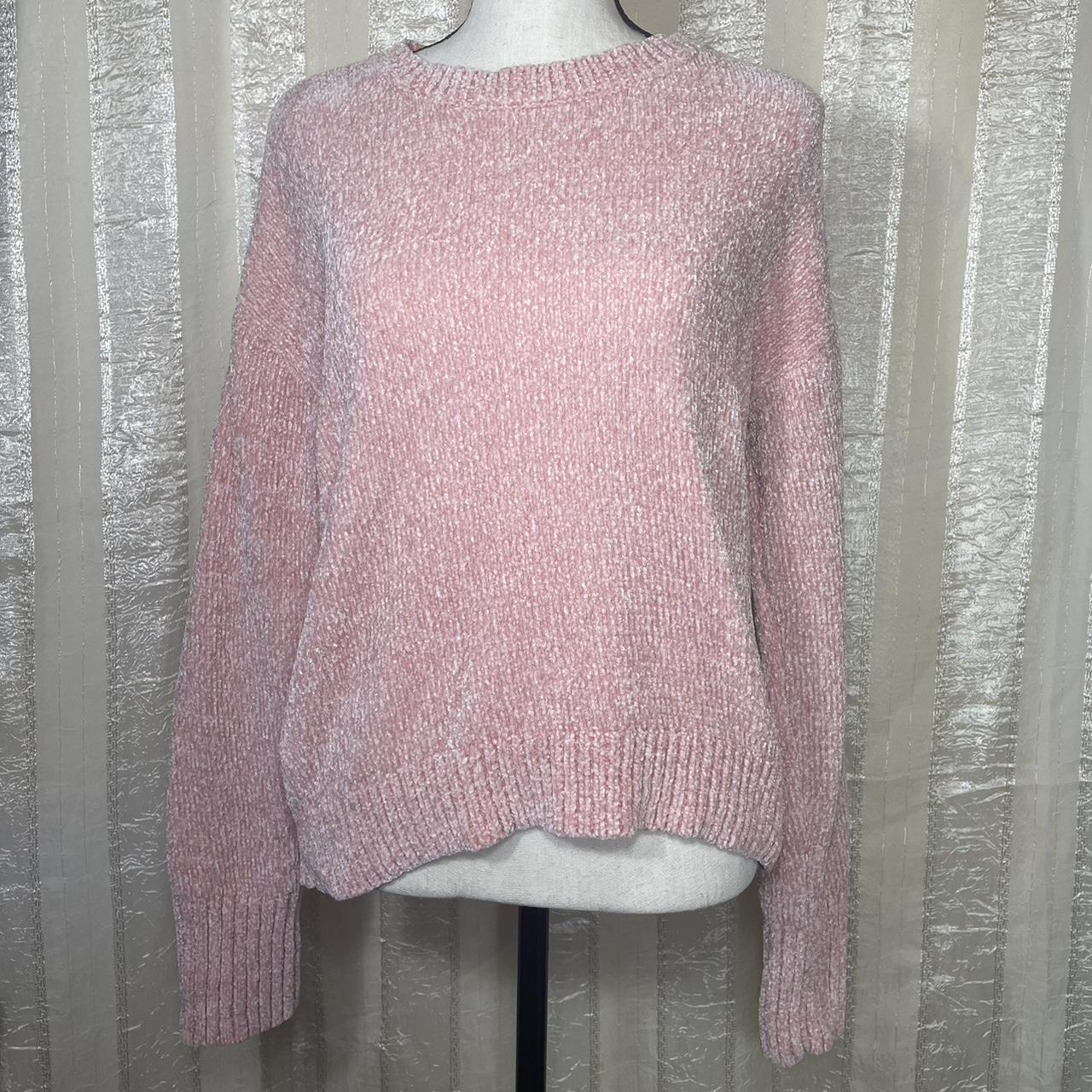 Fuzzy pink sweater. This sweater is literally soft... Depop