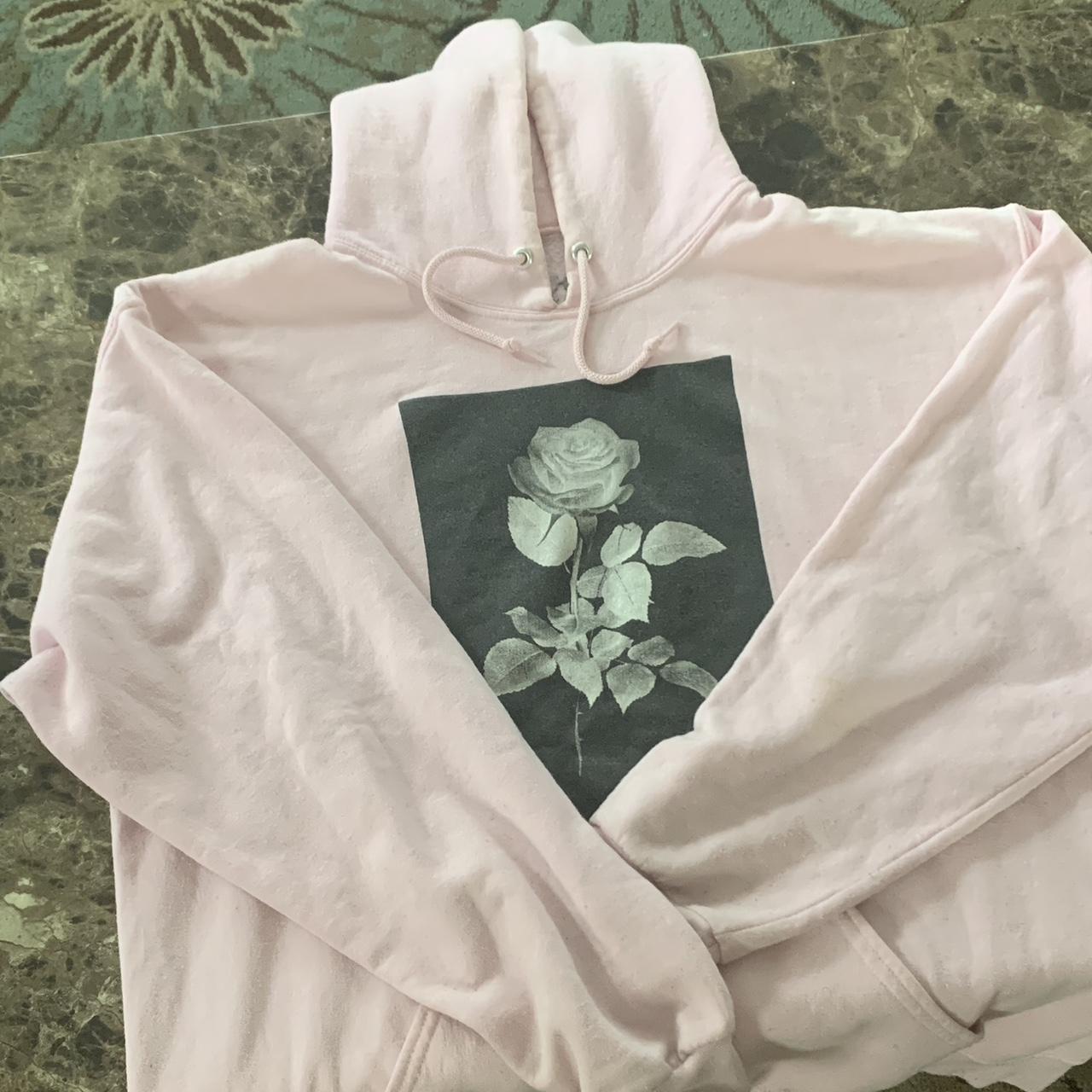 Large vintage Artist Union Rose graphic hoodie