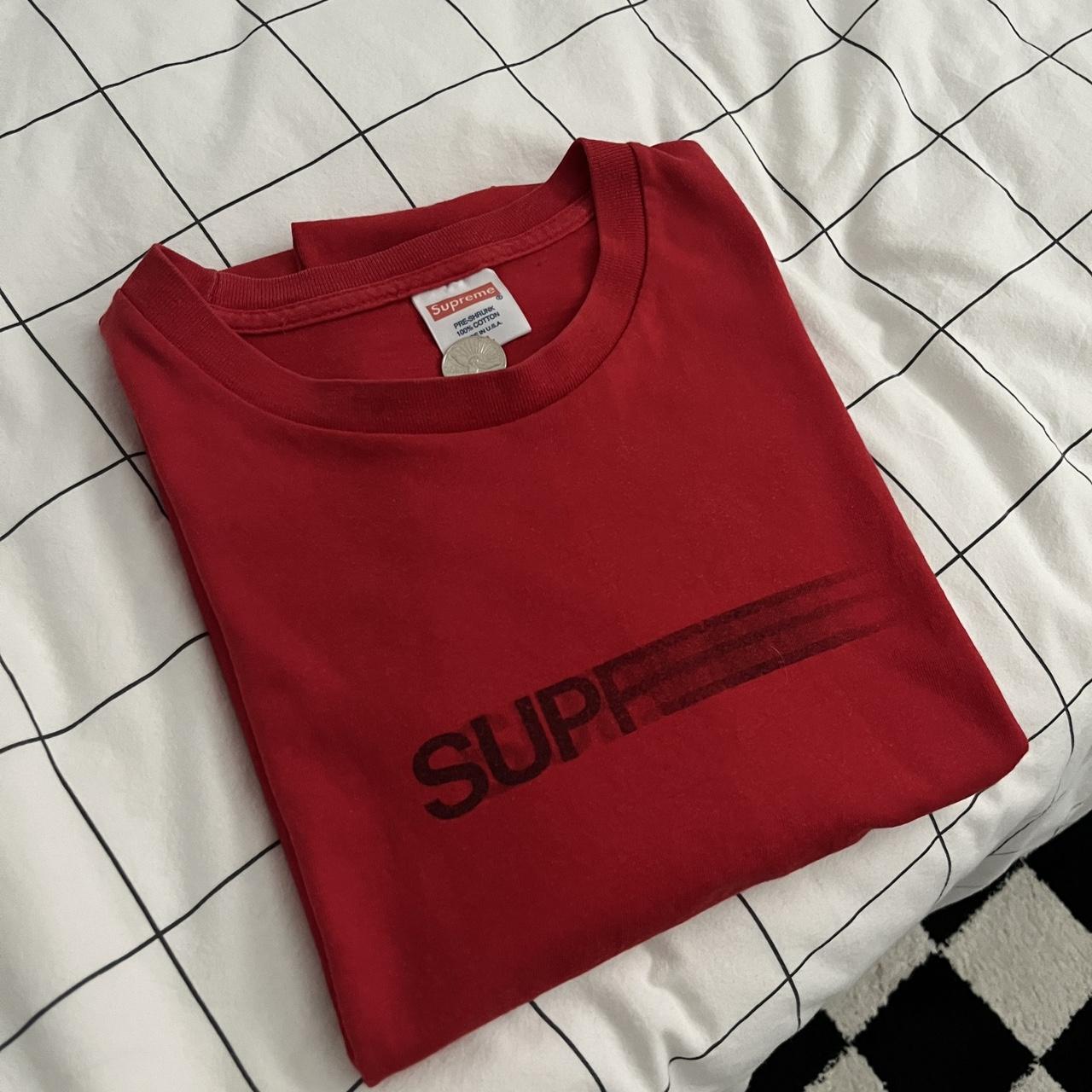 Supreme Motion Logo Tee Shirt Red Men's Size XL.... - Depop