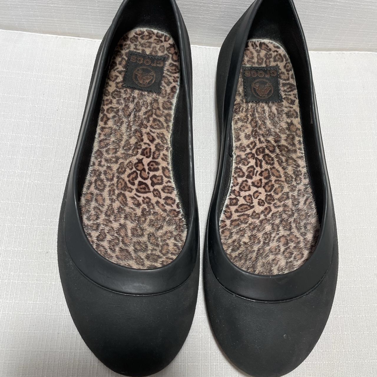 crocs leopard flats