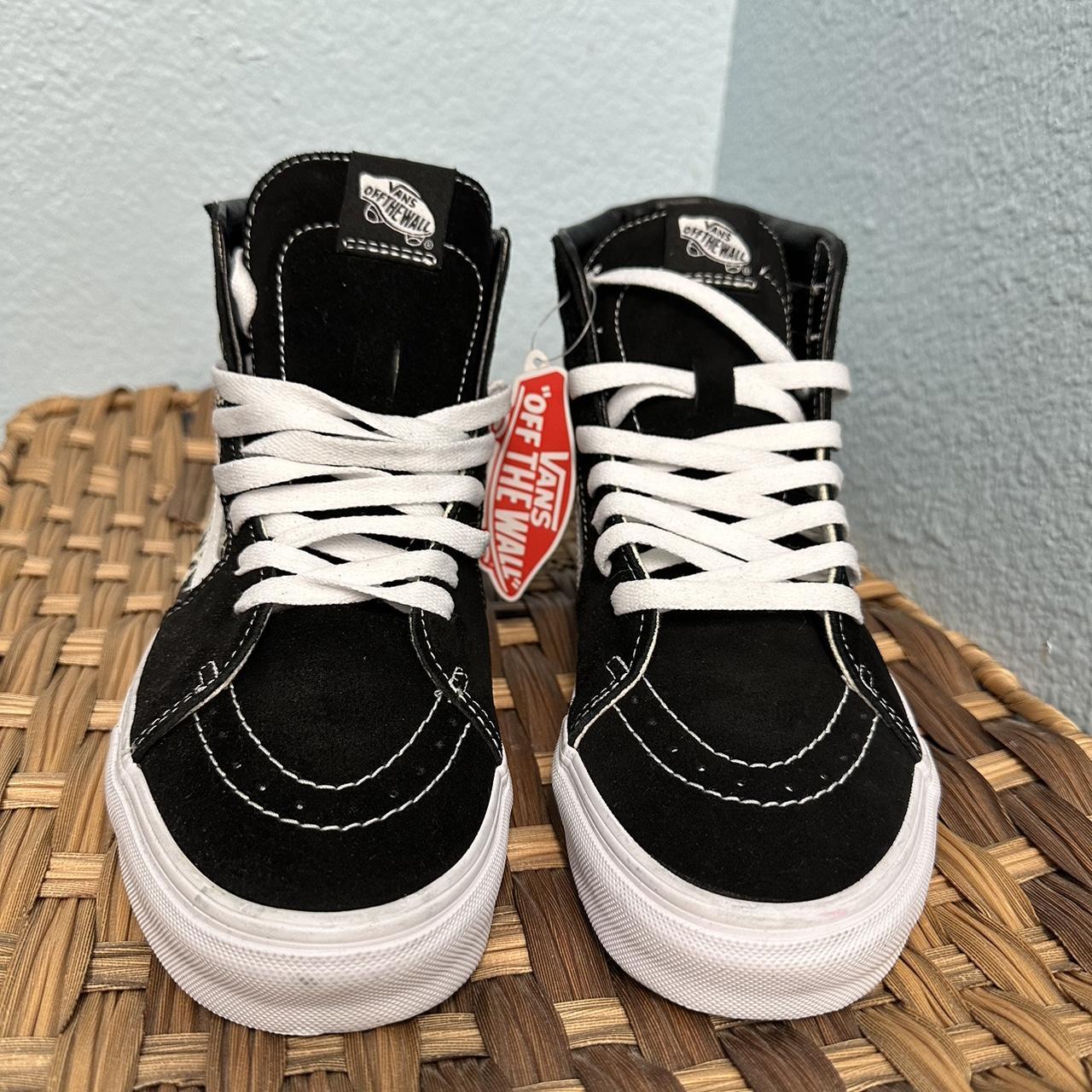 Vans black cheap and cream