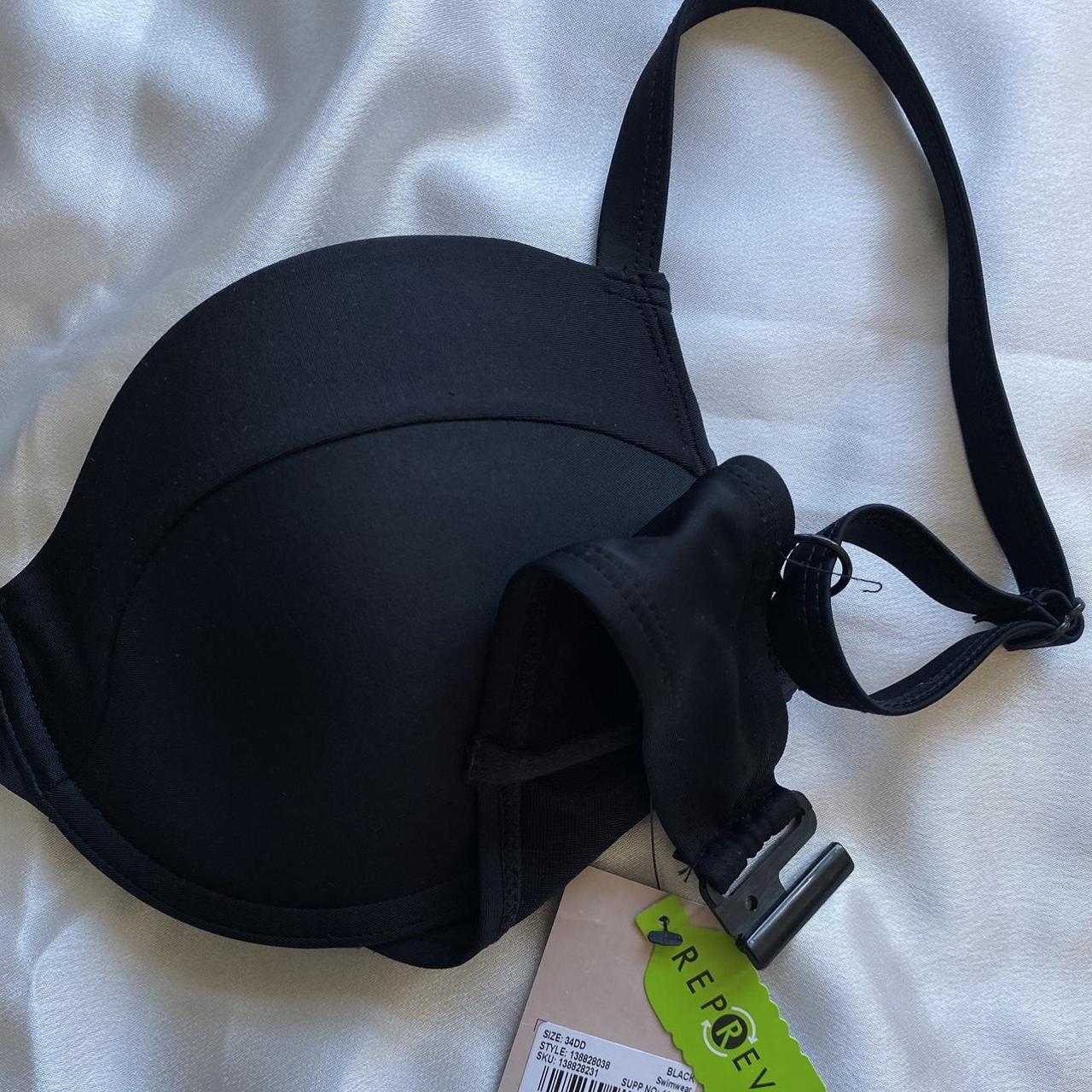 black swimwear bikini top never worn, same as RRP Depop