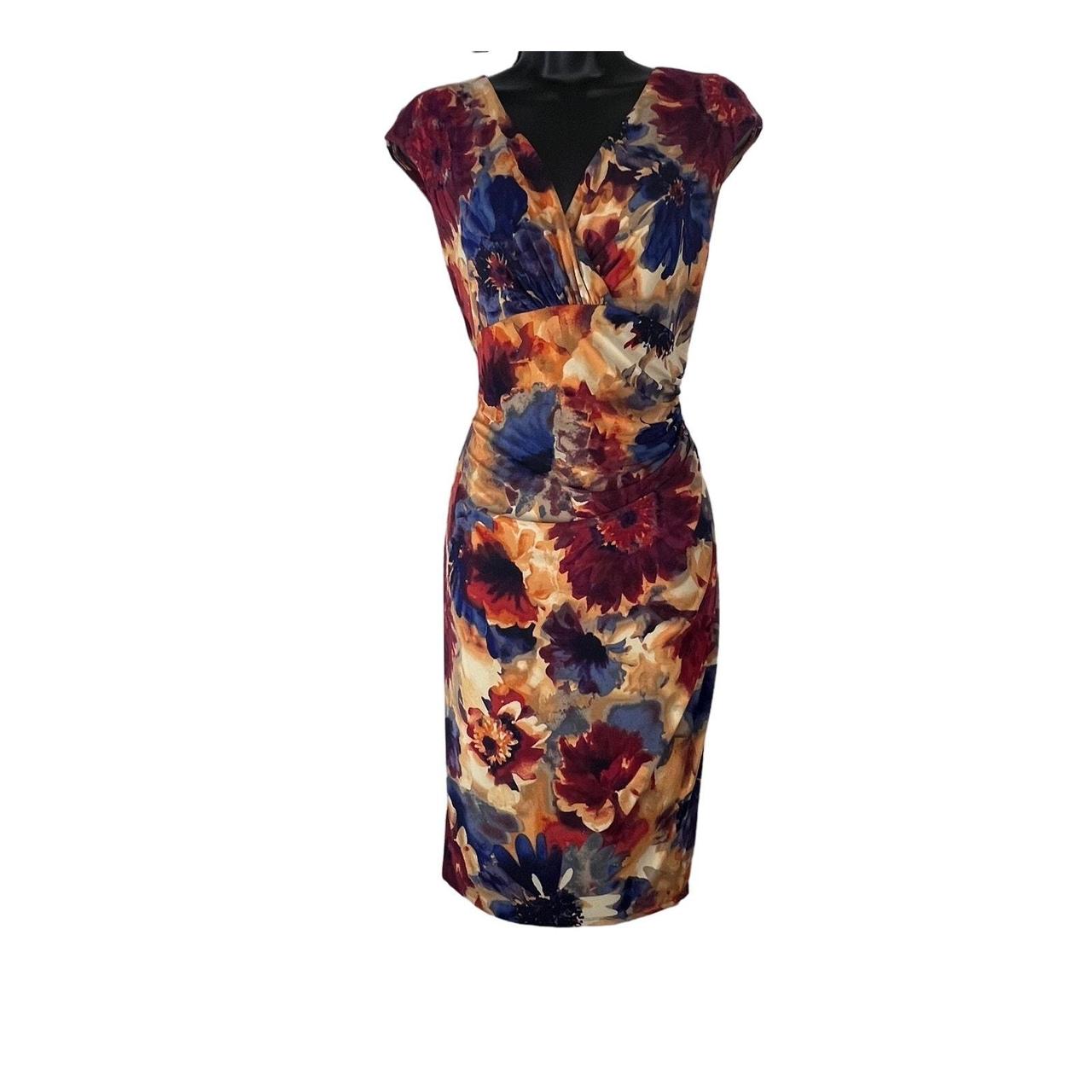 Ralph lauren floral print ruched dress online