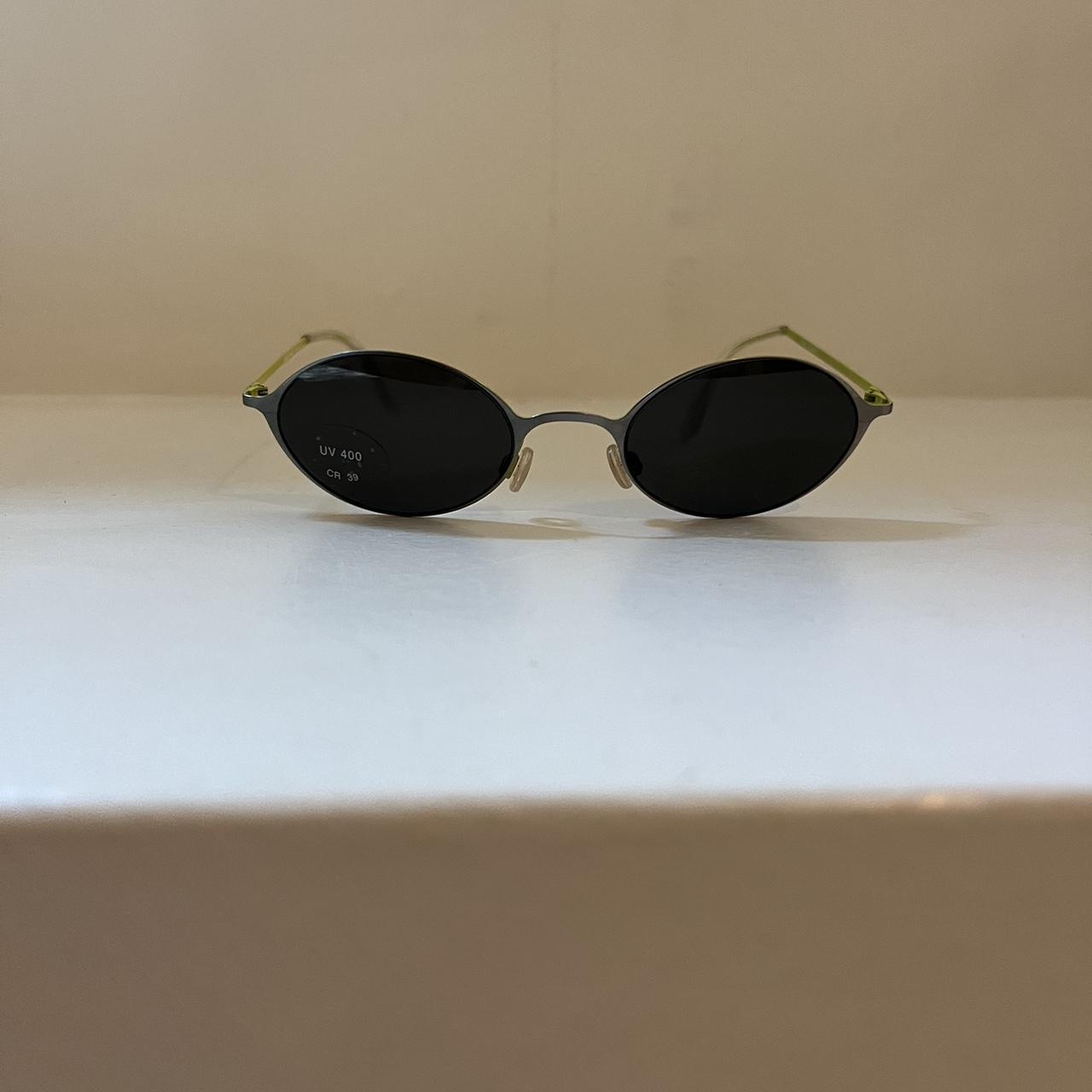 Vintage Alain Mikli sunglasses silver neon green