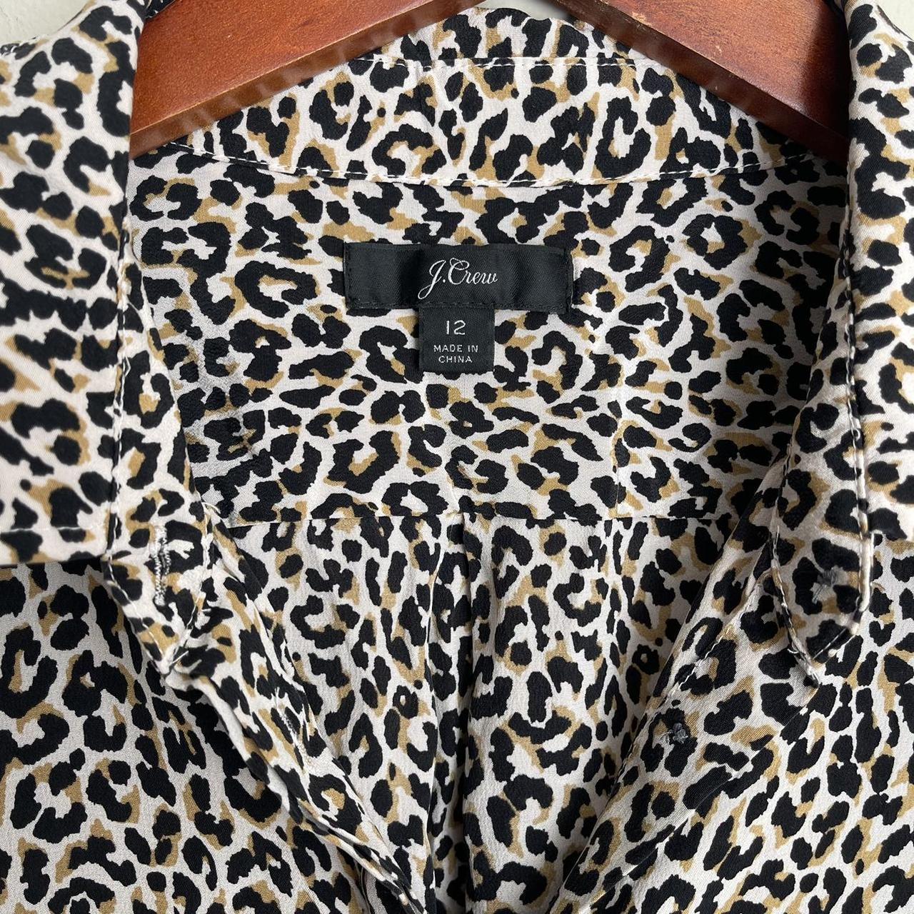 j crew leopard print blouse