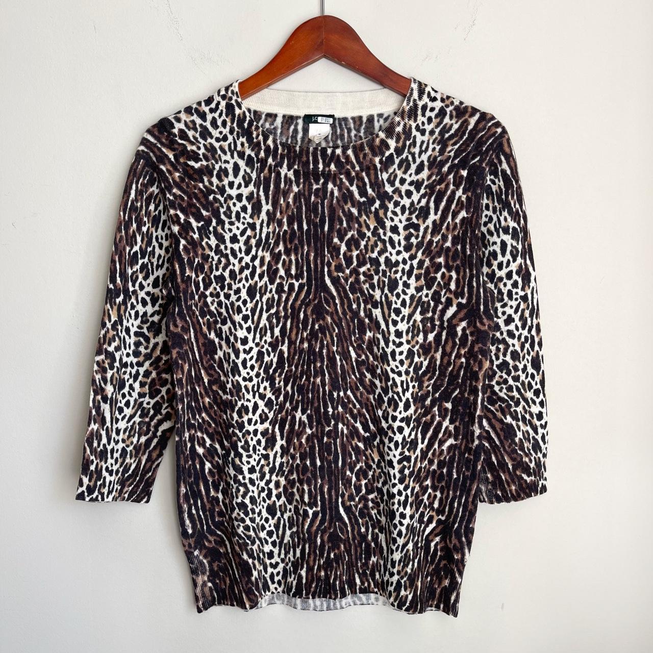 Leopard sweater j clearance crew