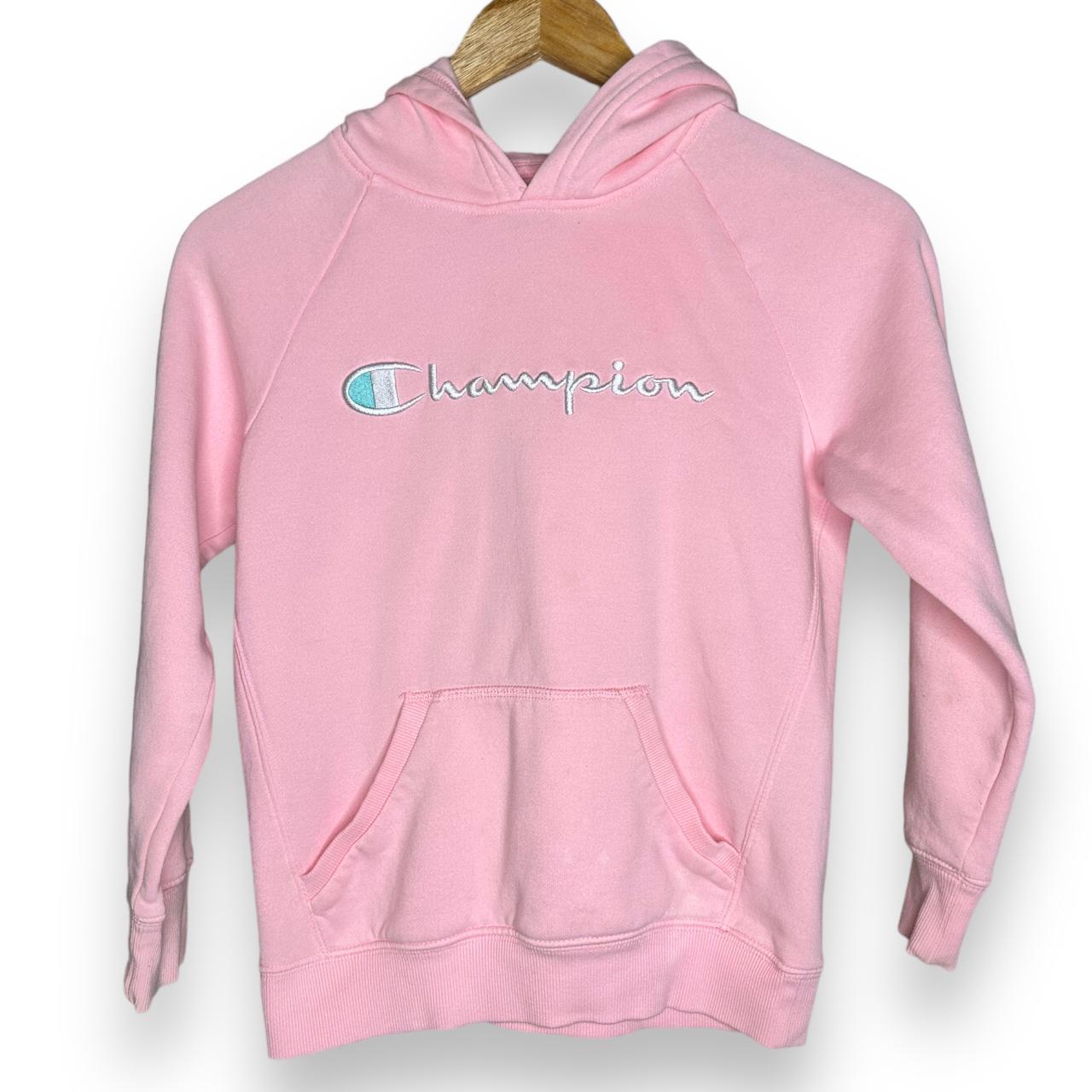 Pink champion hoodie discount girls