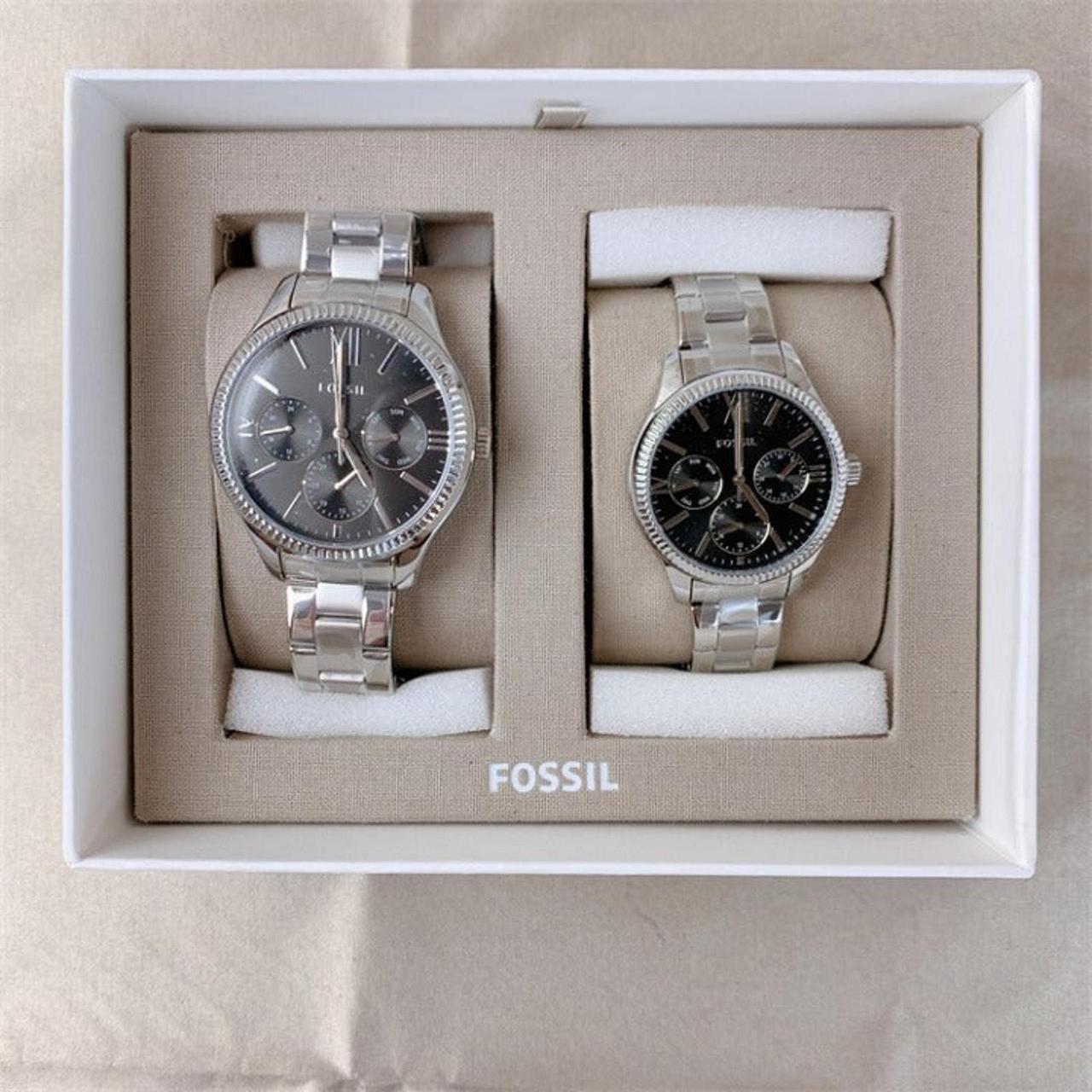 Fossil BQ2644SET His and Her Multifunction deals Stainless Steel Watch Set