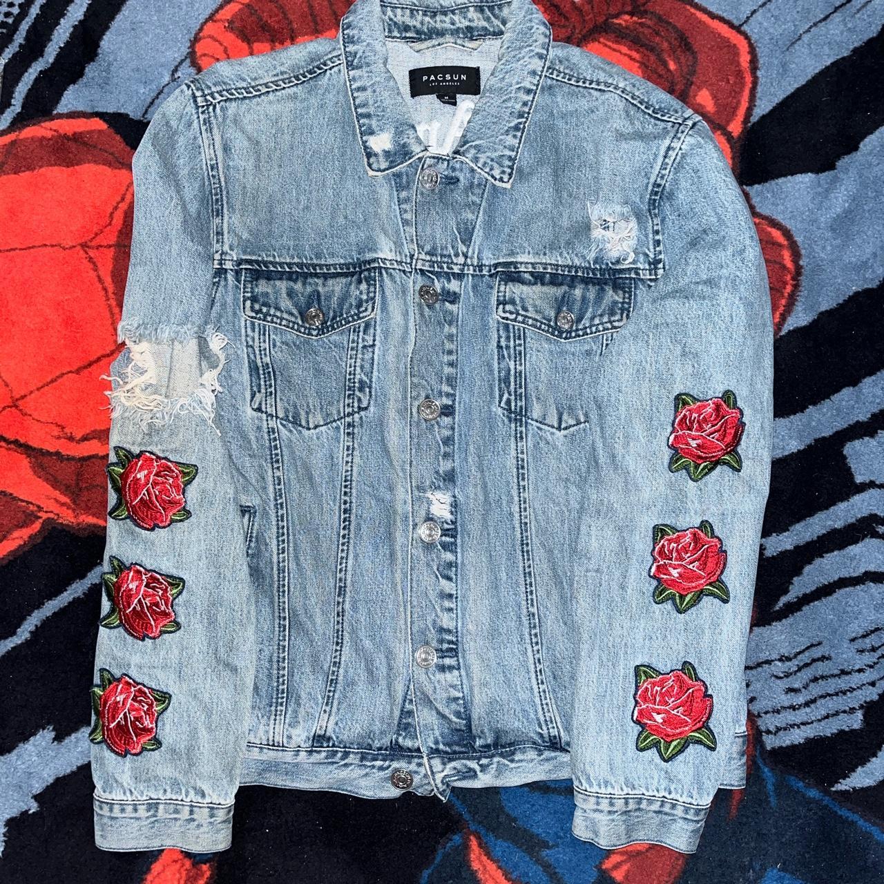 Pacsun rose denim store jacket