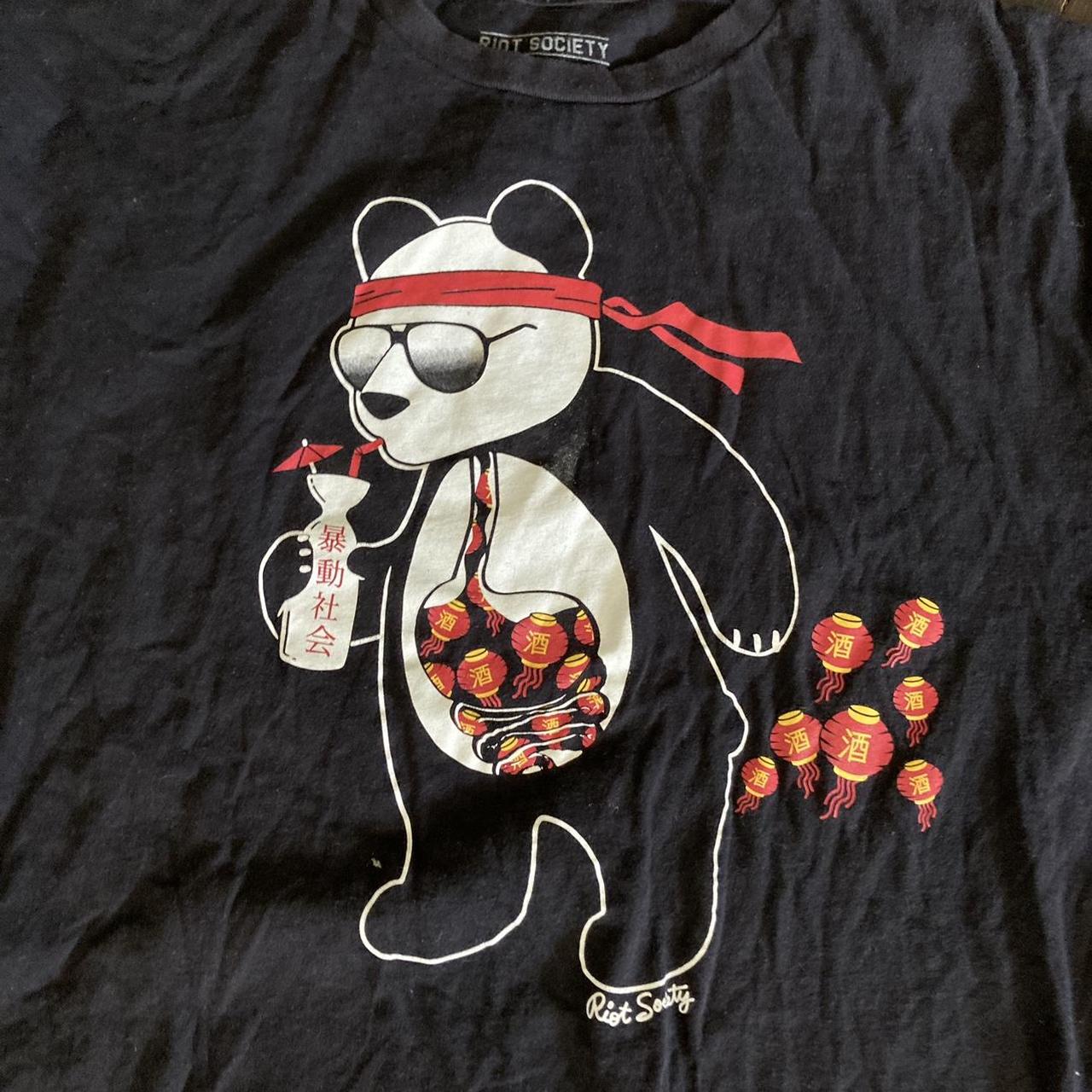 SHERBETS　Ｔシャツ Riot society sake. Ninja sunglass panda. Malware | Depop