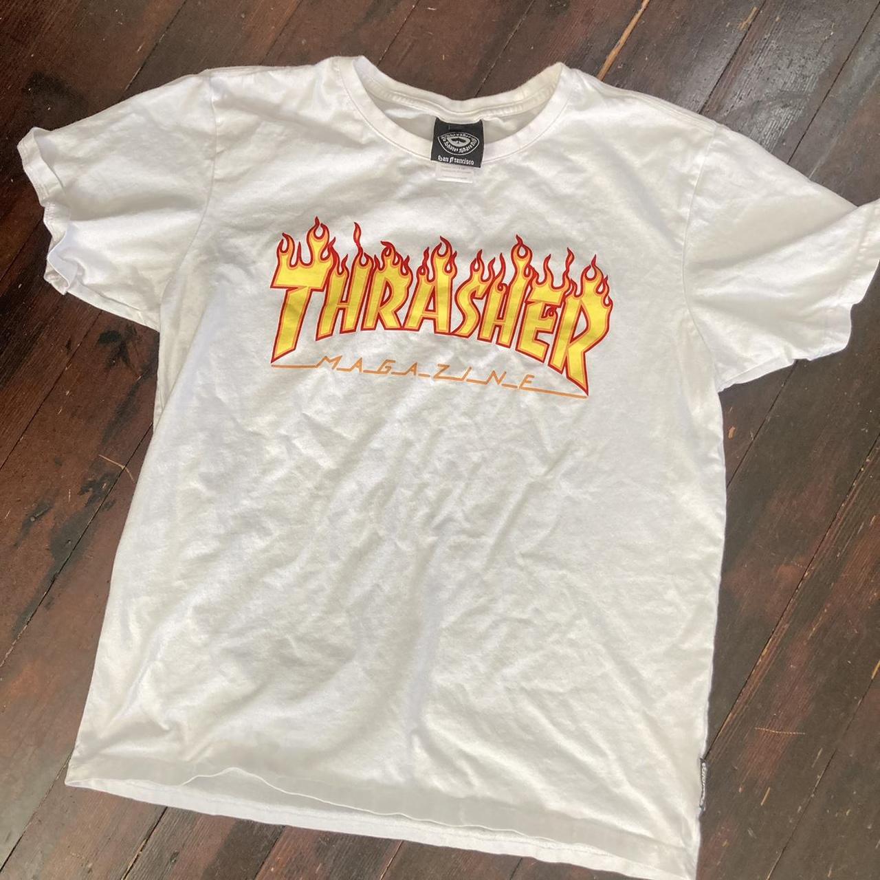 Thrasher t outlet shirt women's white