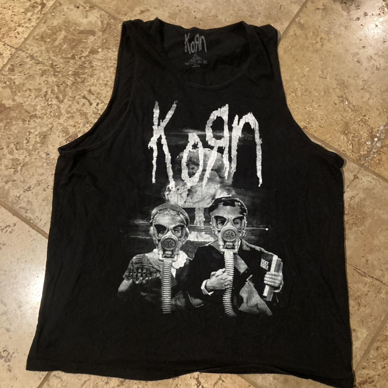 Korn band, tank top, vintage, Y2K concert music... - Depop