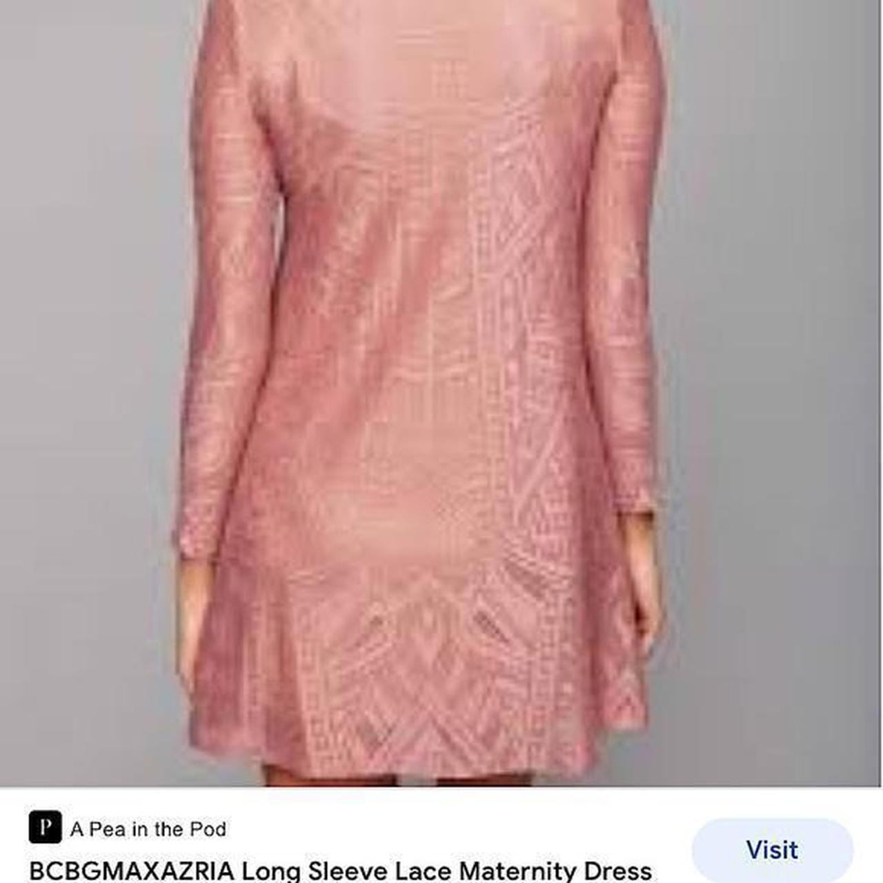 BCBGMAXAZRIA Dusty Pink Lace A line Maternity Mini