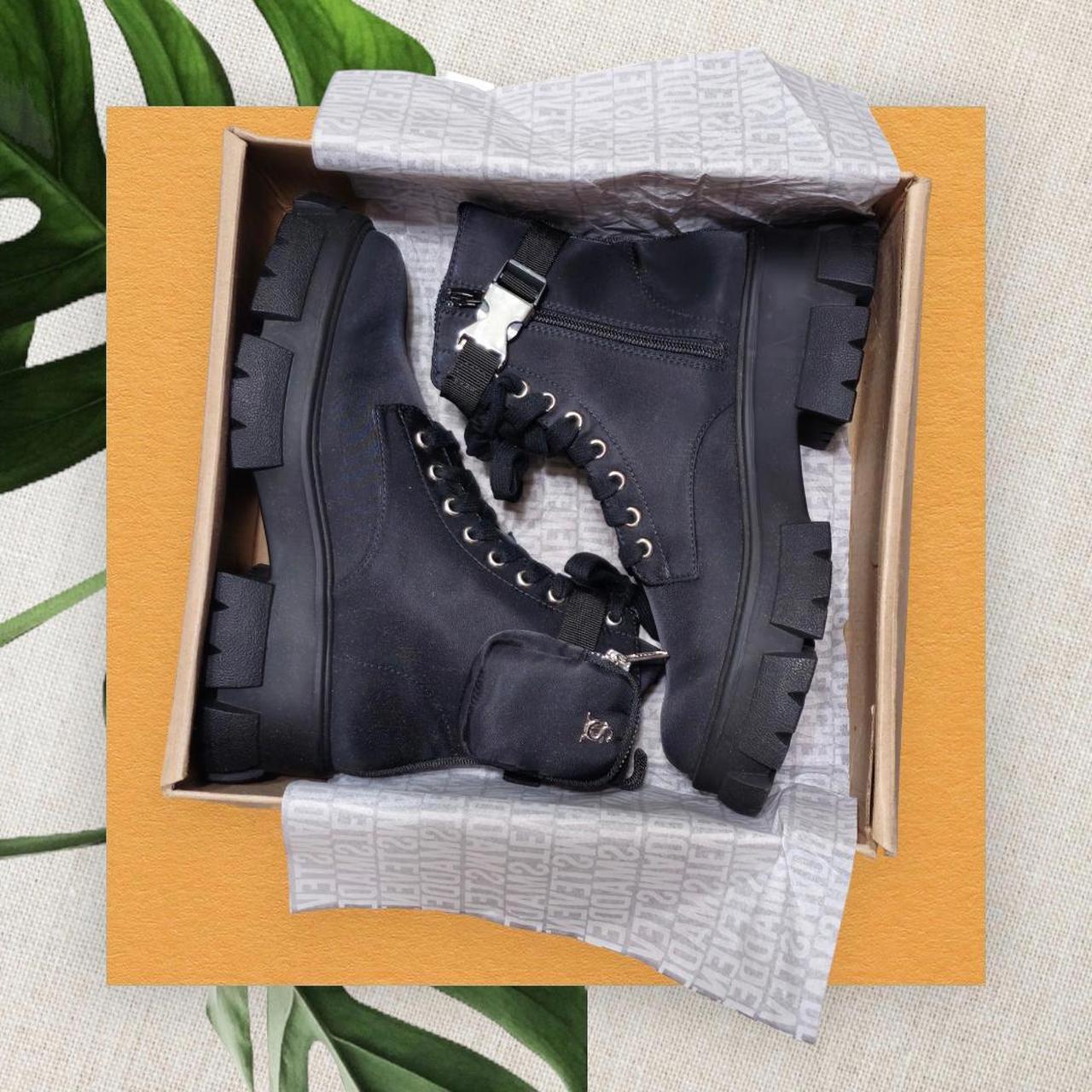 Steve Madden Tanker P Booties, Size 8.5, Black, | Depop