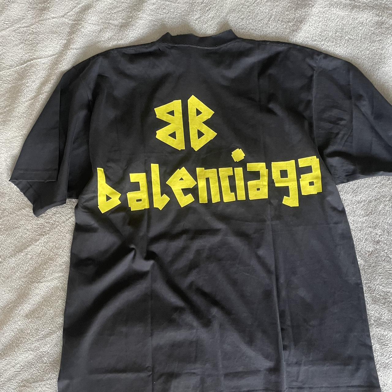 Balenciaga Duct Tape Logo Monogram oversize Black... - Depop