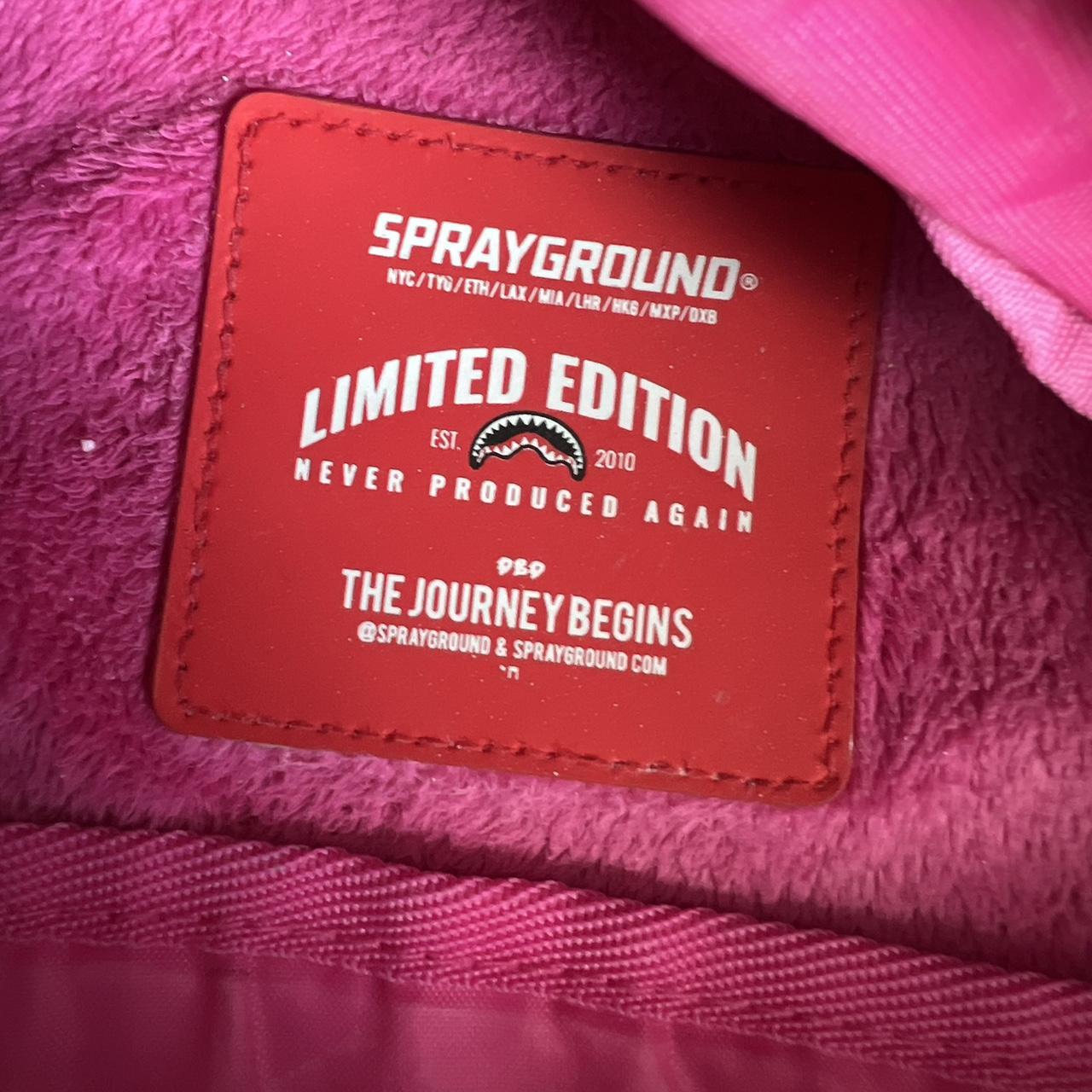 Sprayground pink gummy money bag stained and but - Depop