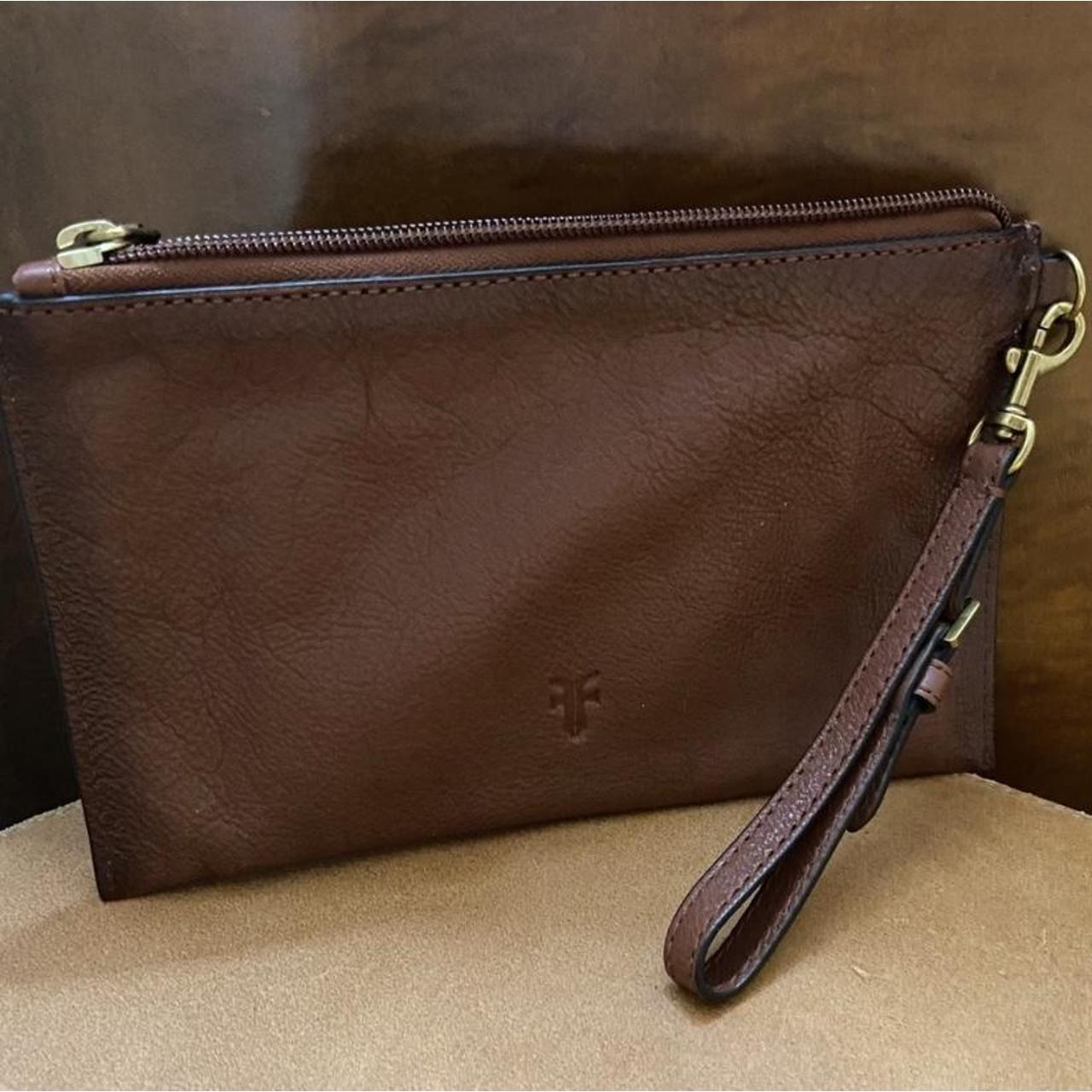Frye Handbags Frye Wristlet Cognac Frye Small Cognac Leather
