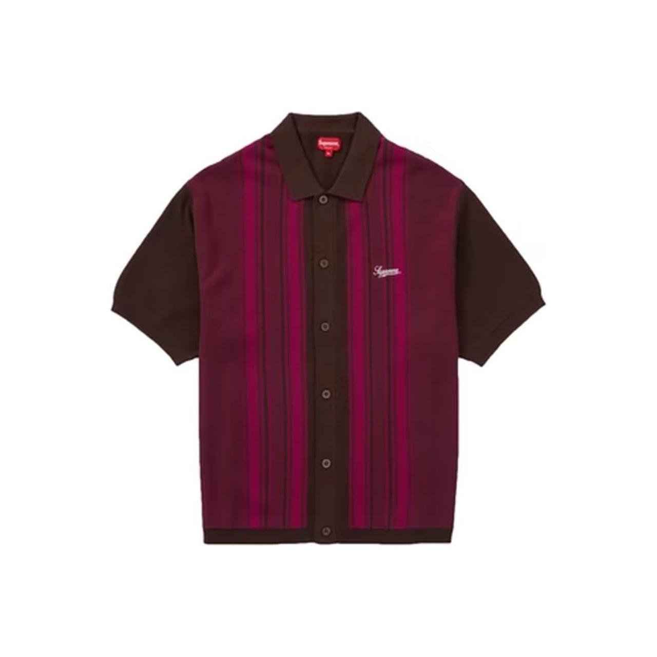 Supreme Striped Button-Up Polo #supreme #hypebeast... - Depop