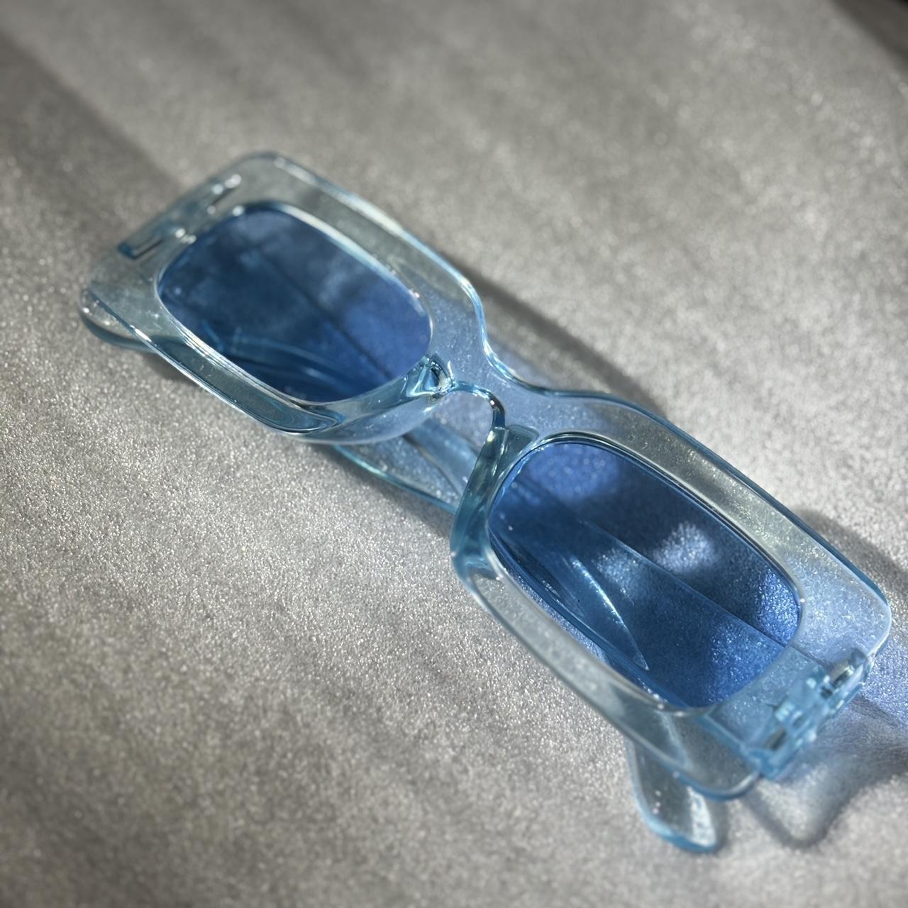 Light Blue sunglasses with light blue tint - Depop