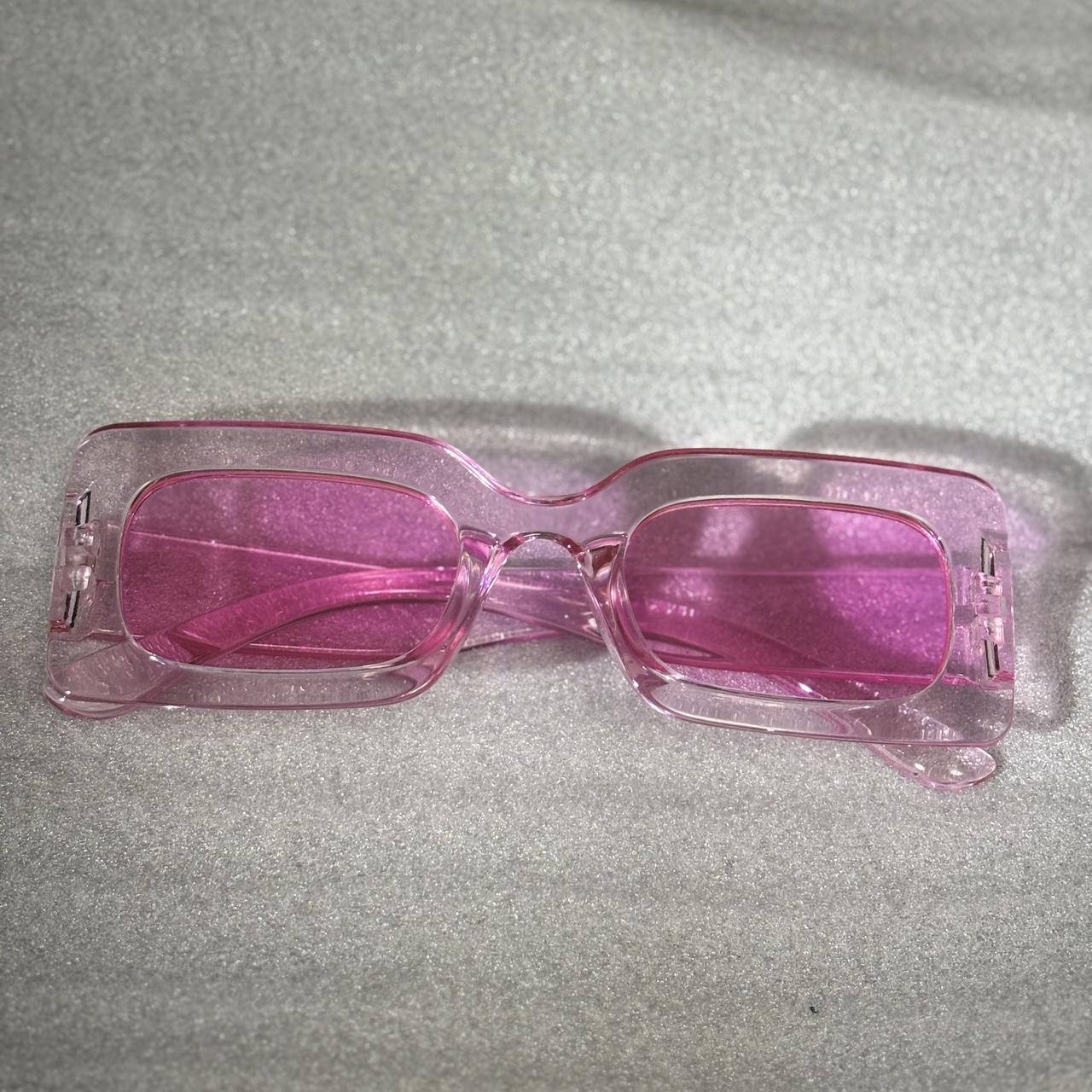 Light Pink Sunglasses w/ Pink tint - Depop