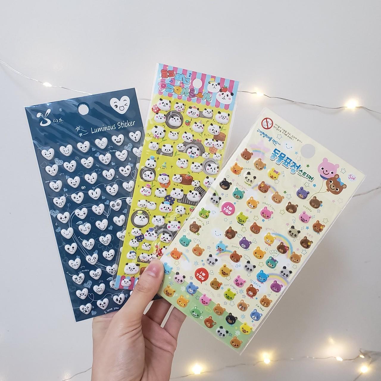 Puffy Cute Emoticon Sticker Sheet Set You will... - Depop