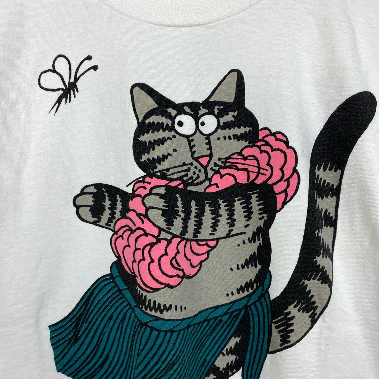 Vintage 80’s B Kliban Cat Shirt, Size Large.... - Depop