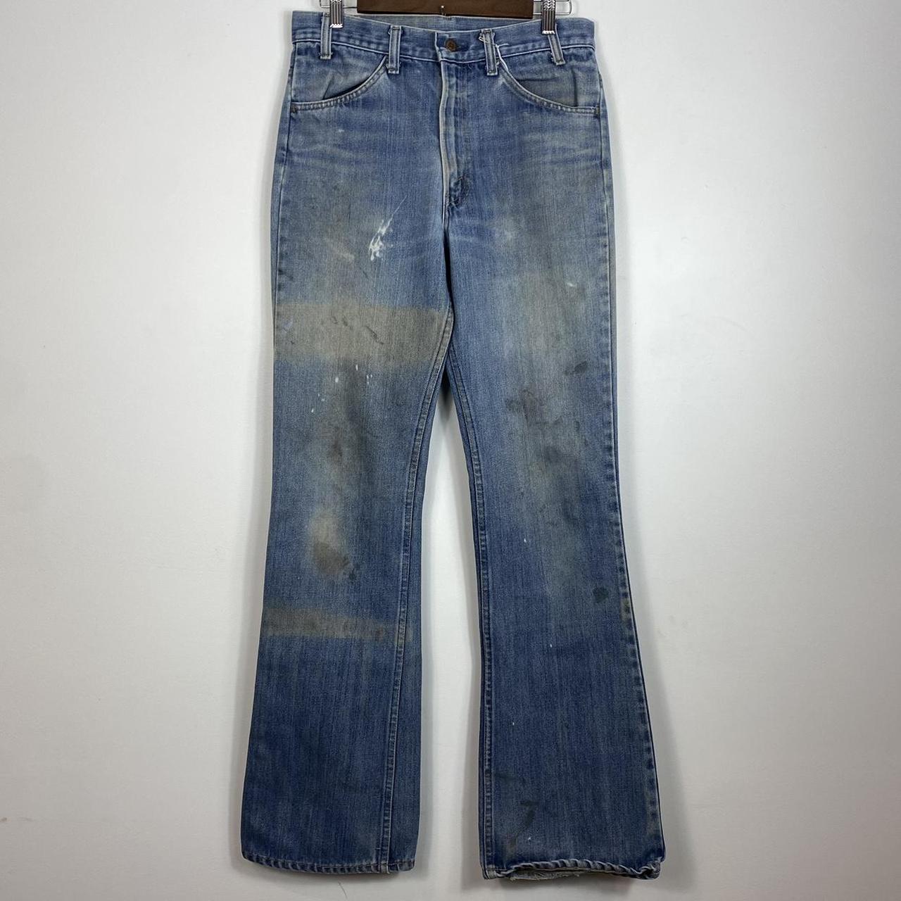 Vintage 70s Levi's 646 orange tab bell bottom jeans,... - Depop