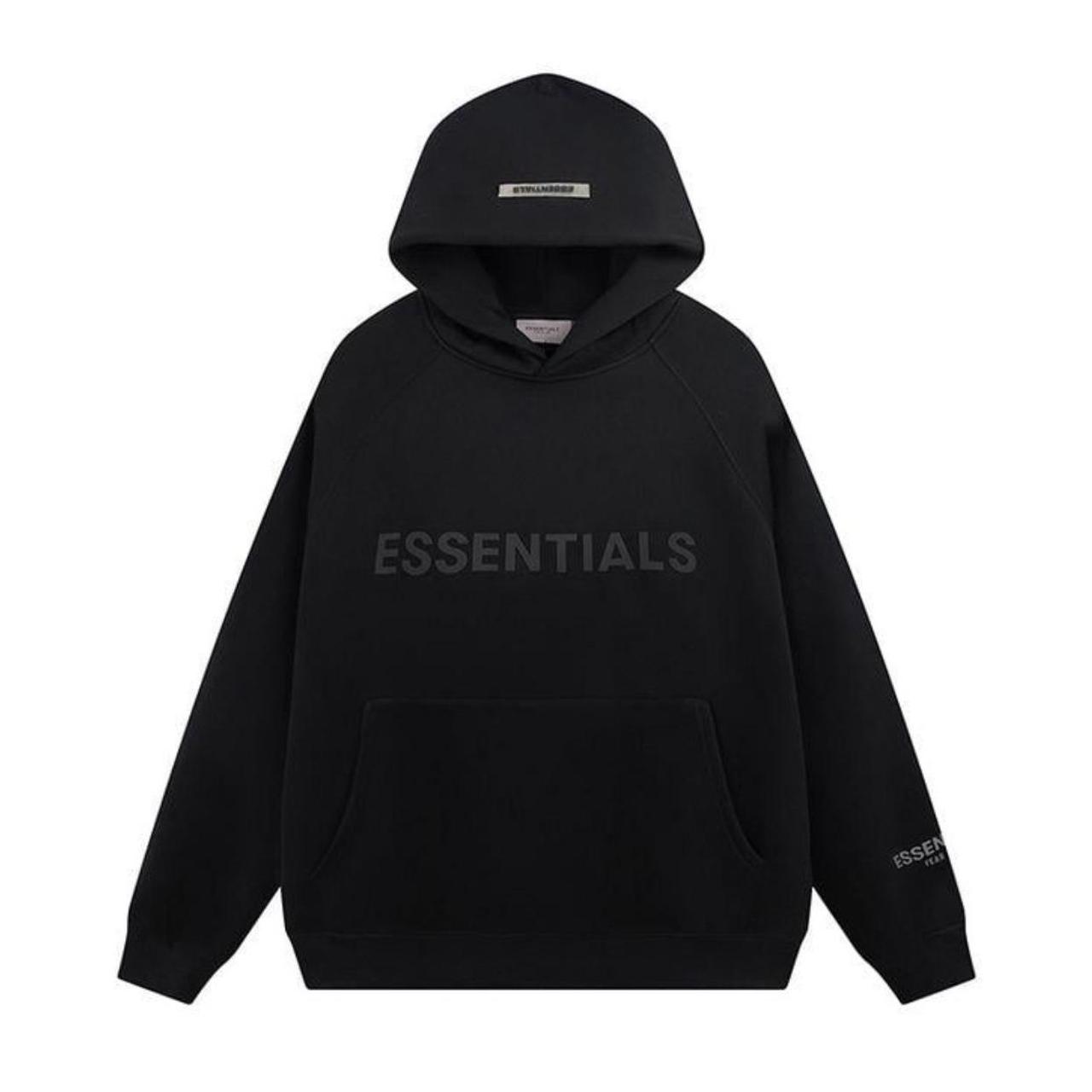 Black Essentials Hoodie🖤 (pm for sizes) - Depop