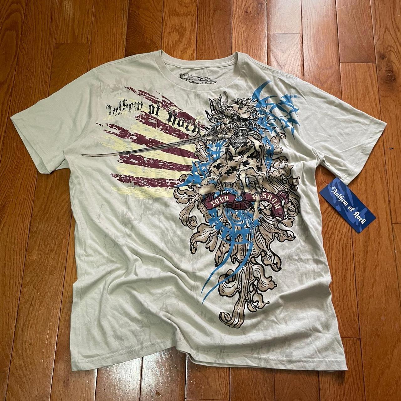 Affliction Men's T-shirt Multi L – Anthem Of Rock shirt Size L