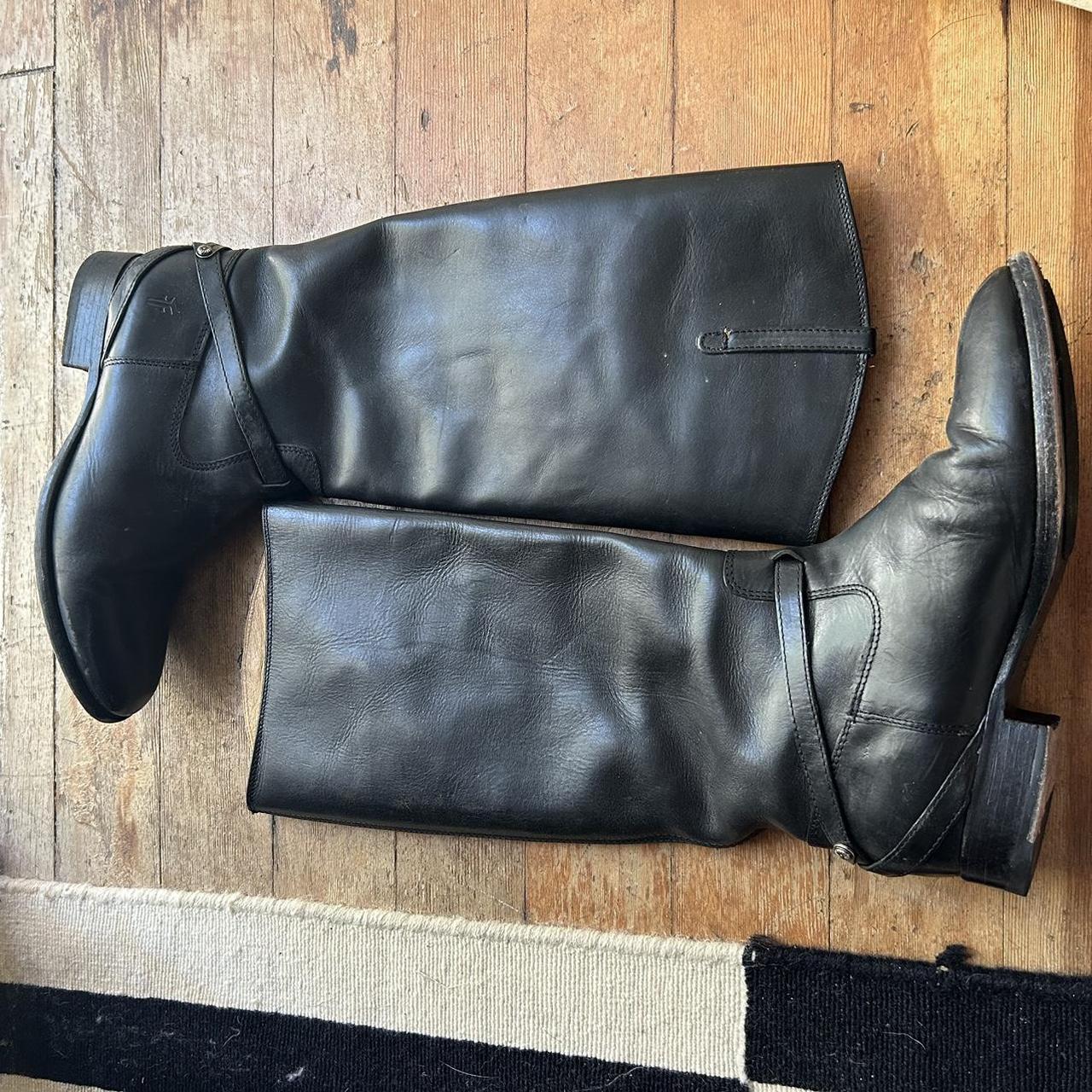 frye black riding boots