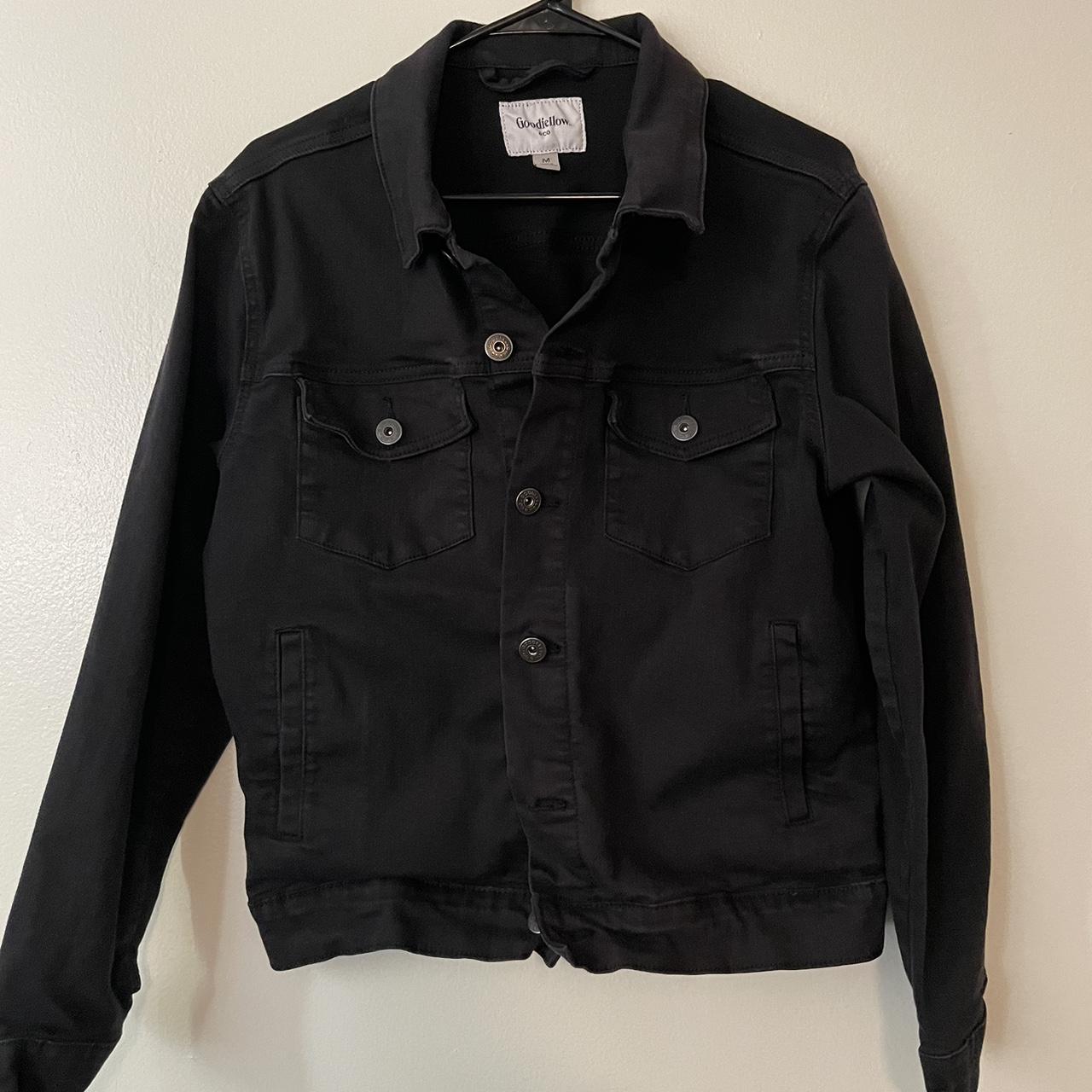 Goodfellow and co black jean jacket Size: men’s... - Depop