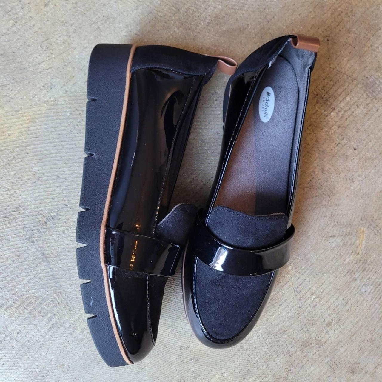 Dr scholls patent on sale loafers