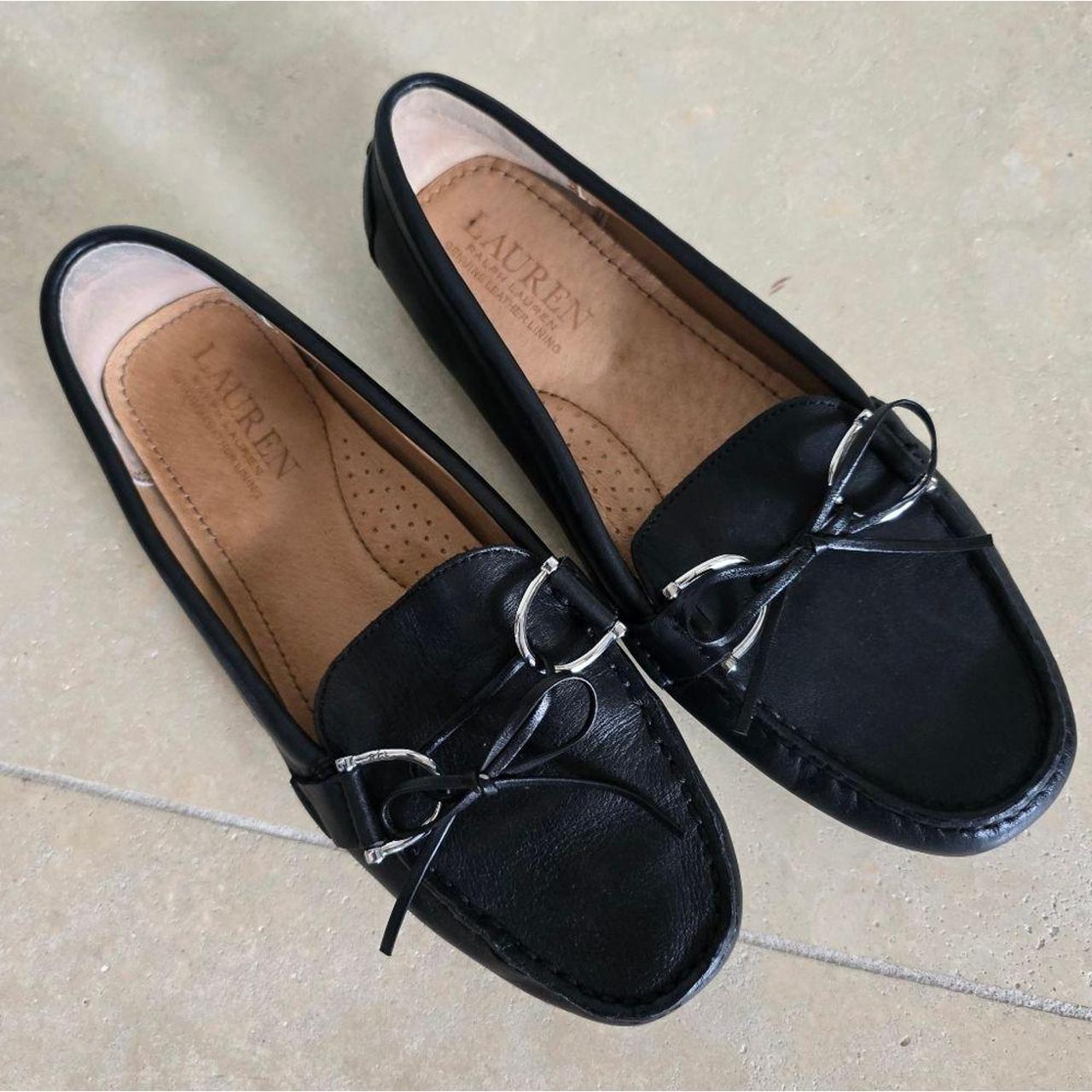 Black Ralph Lauren Briley Loafer Flats SZ Depop