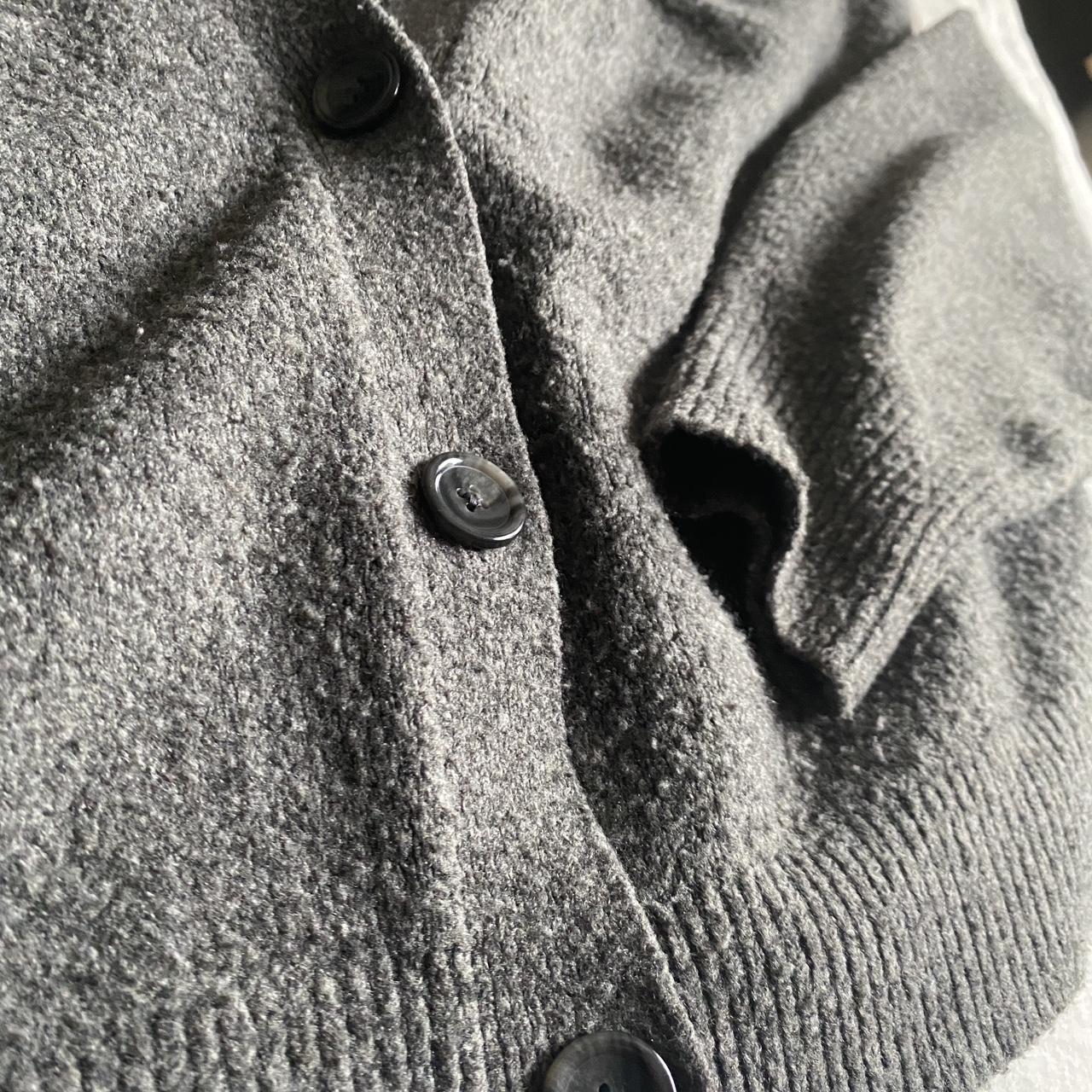 Uniqlo grey cardigan. Wool look, non itchy. First... - Depop