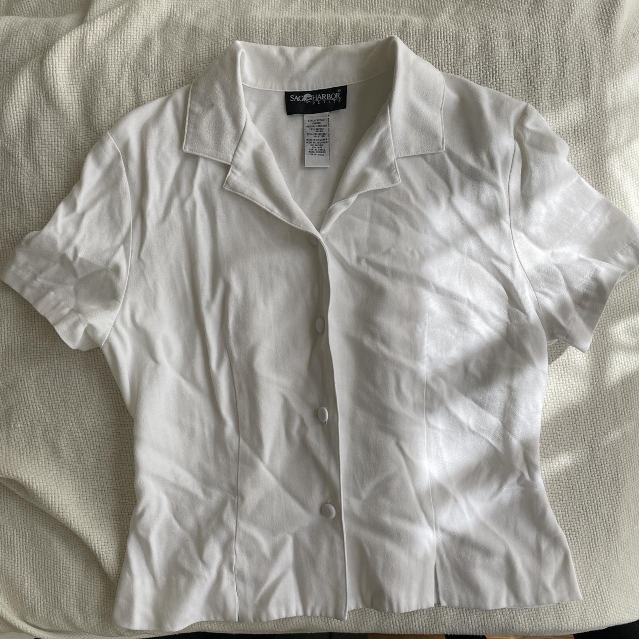 Sag Harbor Women's White Blouse | Depop