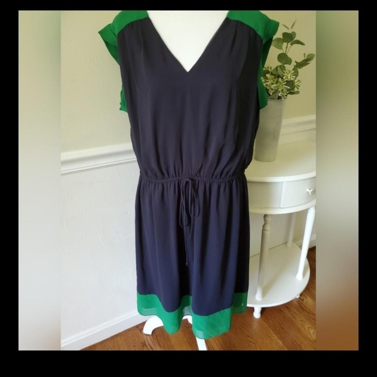 Enfocus Studio Women's Navy and Green Dress (2)
