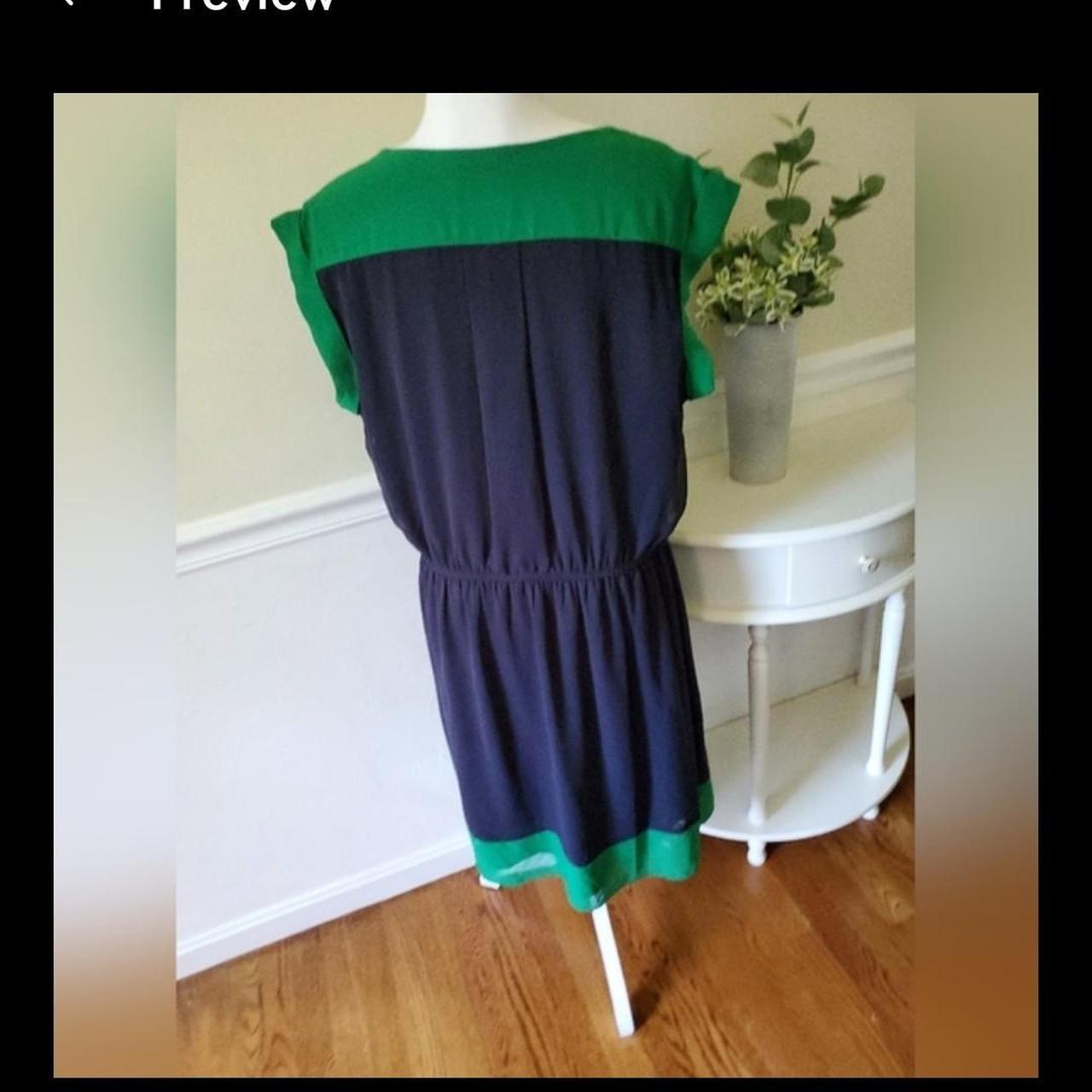 Enfocus Studio Women's Navy and Green Dress (4)
