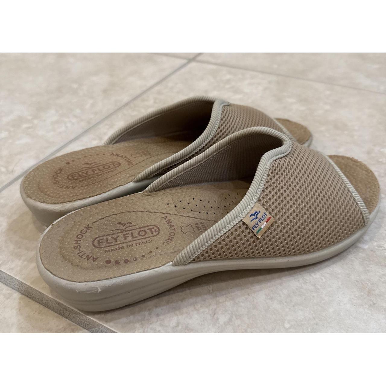 Women's Slides - Tan - US 8 – Fly Flot Mesh Slide… - image 2