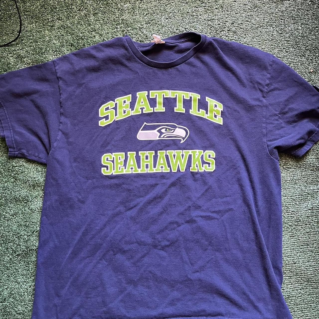 CustomCat Seattle Seahawks Vintage NFL T-Shirt Navy / 2XL