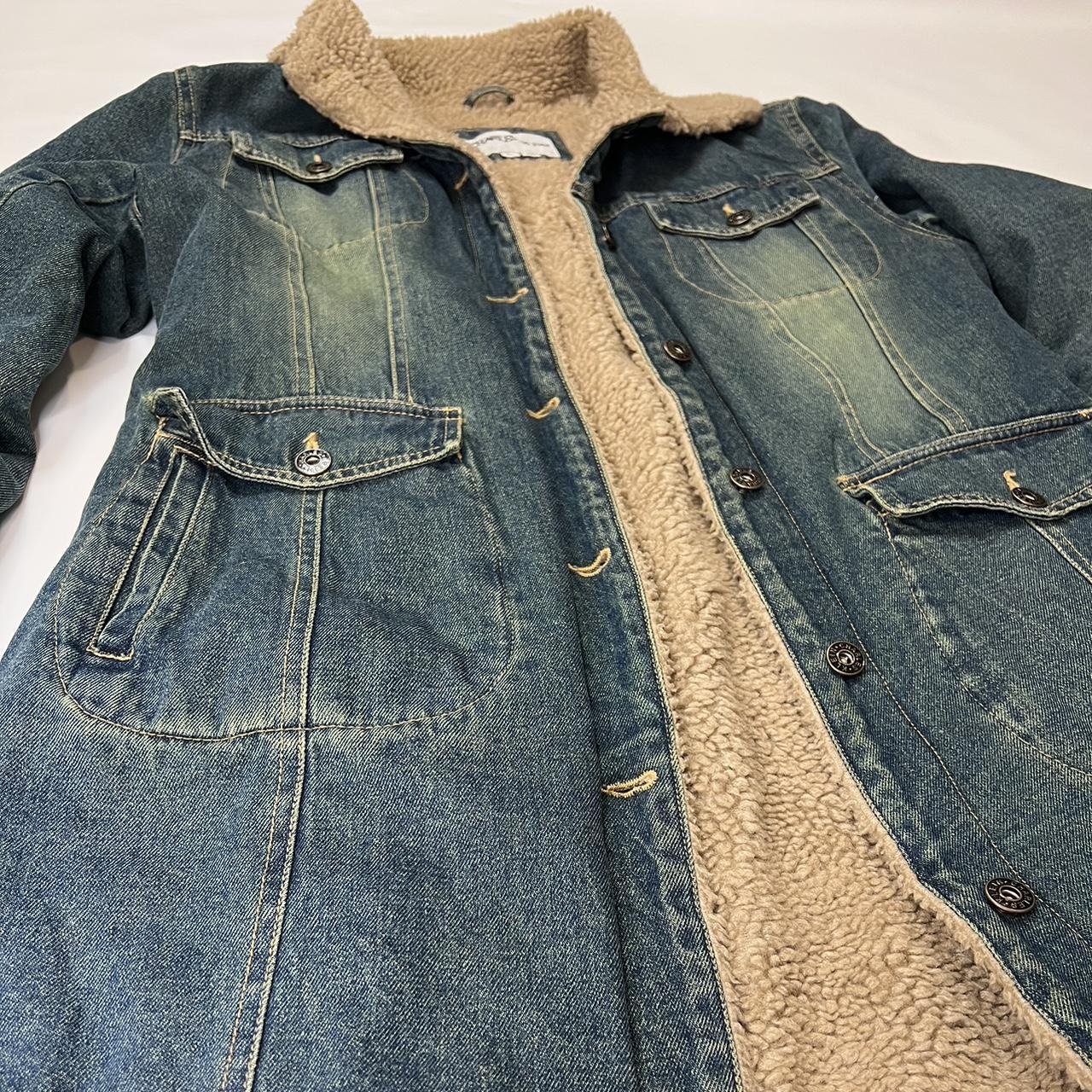 Charles Klein sherpa lined denim jacket , Excellent...