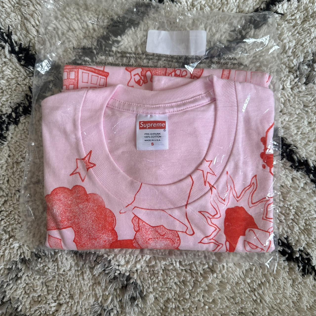Supreme Downtown Tee Size S Pink - Depop