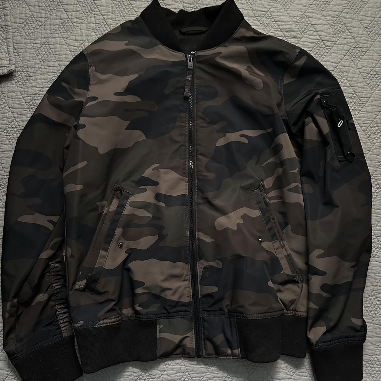 hollister camo bomber jacket - Depop