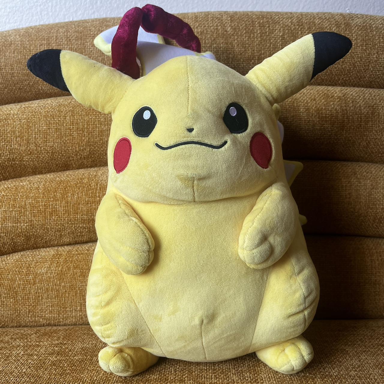 Large Pikachu plushie: one of his ears is... - Depop