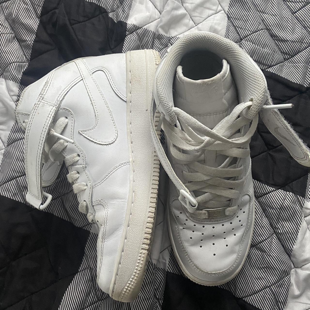 All white airforce 1 mids Used, mens size 7 #af1... - Depop