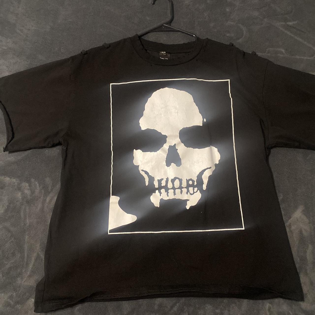 Number (N)ine Mens Charles Manson skull T-Shirt New... - Depop