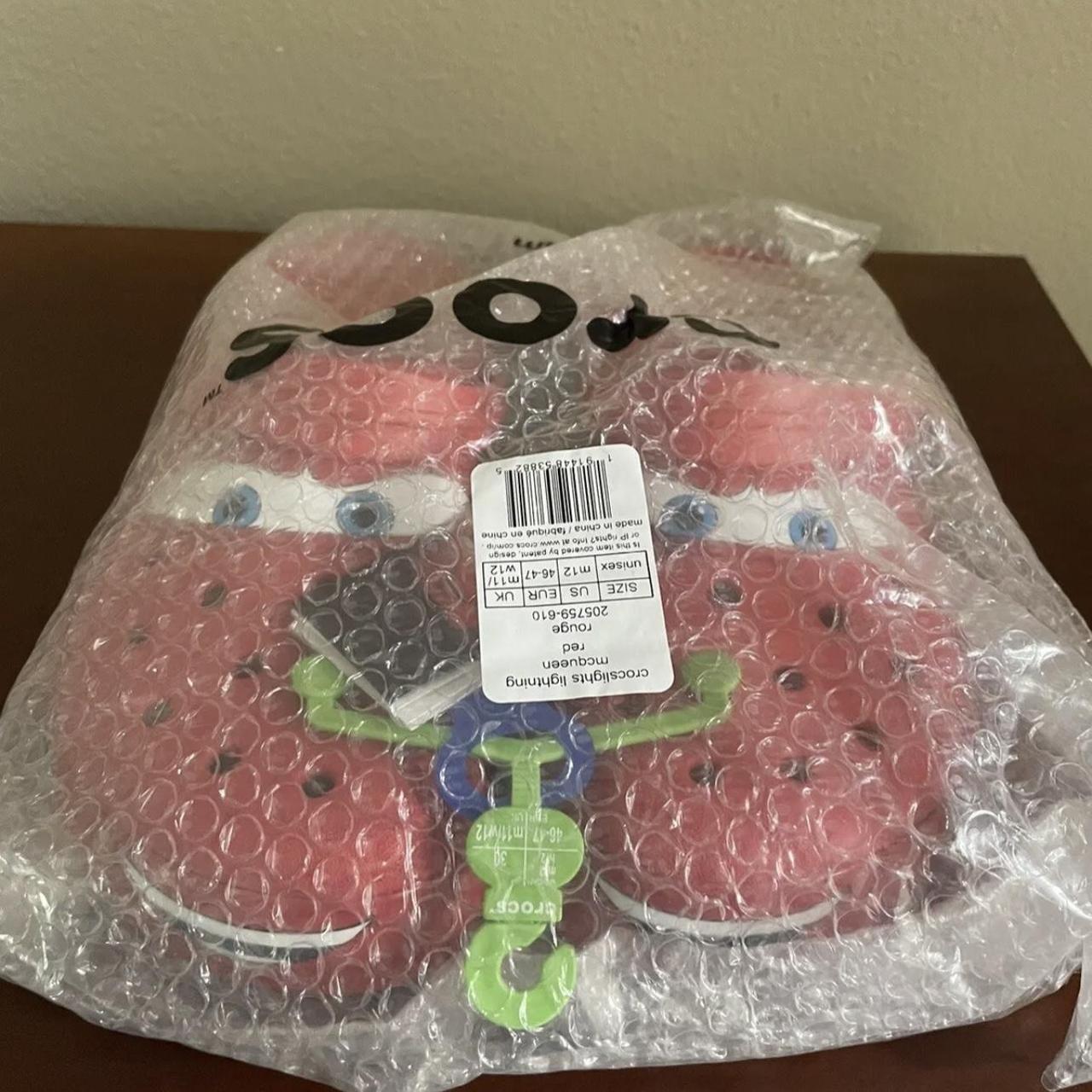 All sizes let me know. Lightning mcqueen crocs Depop