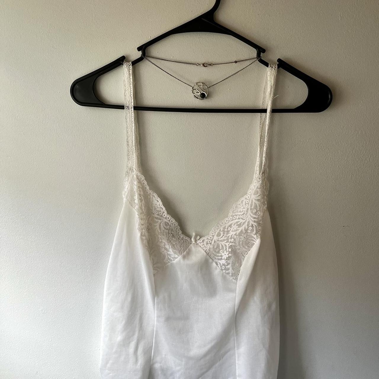 Large White Lace Bedwear Top (I wear a medium a... - Depop