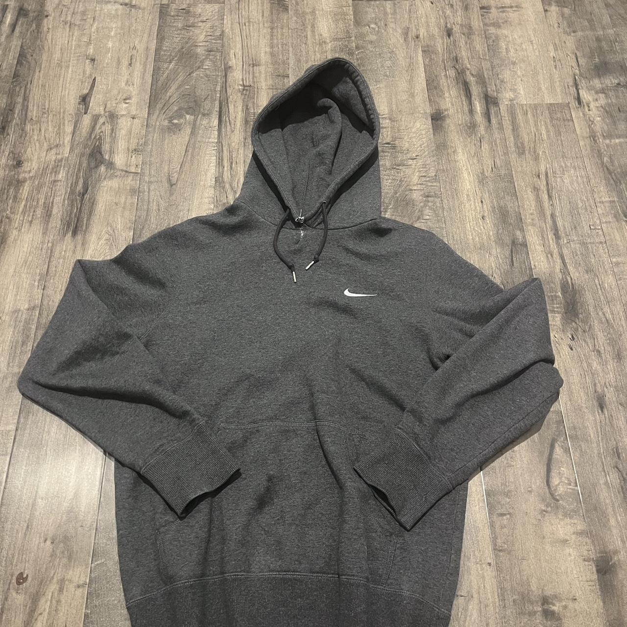 Nike tick grey discount hoodie