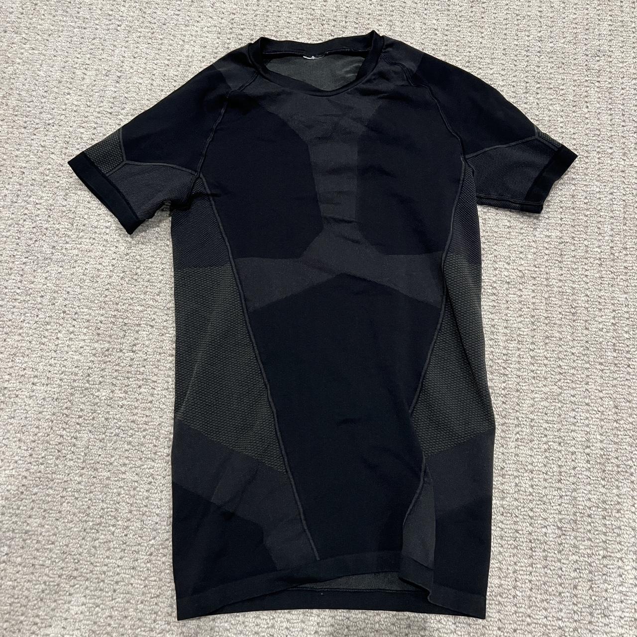 Men’s Gymshark compression Tshirt, gray and black,... - Depop