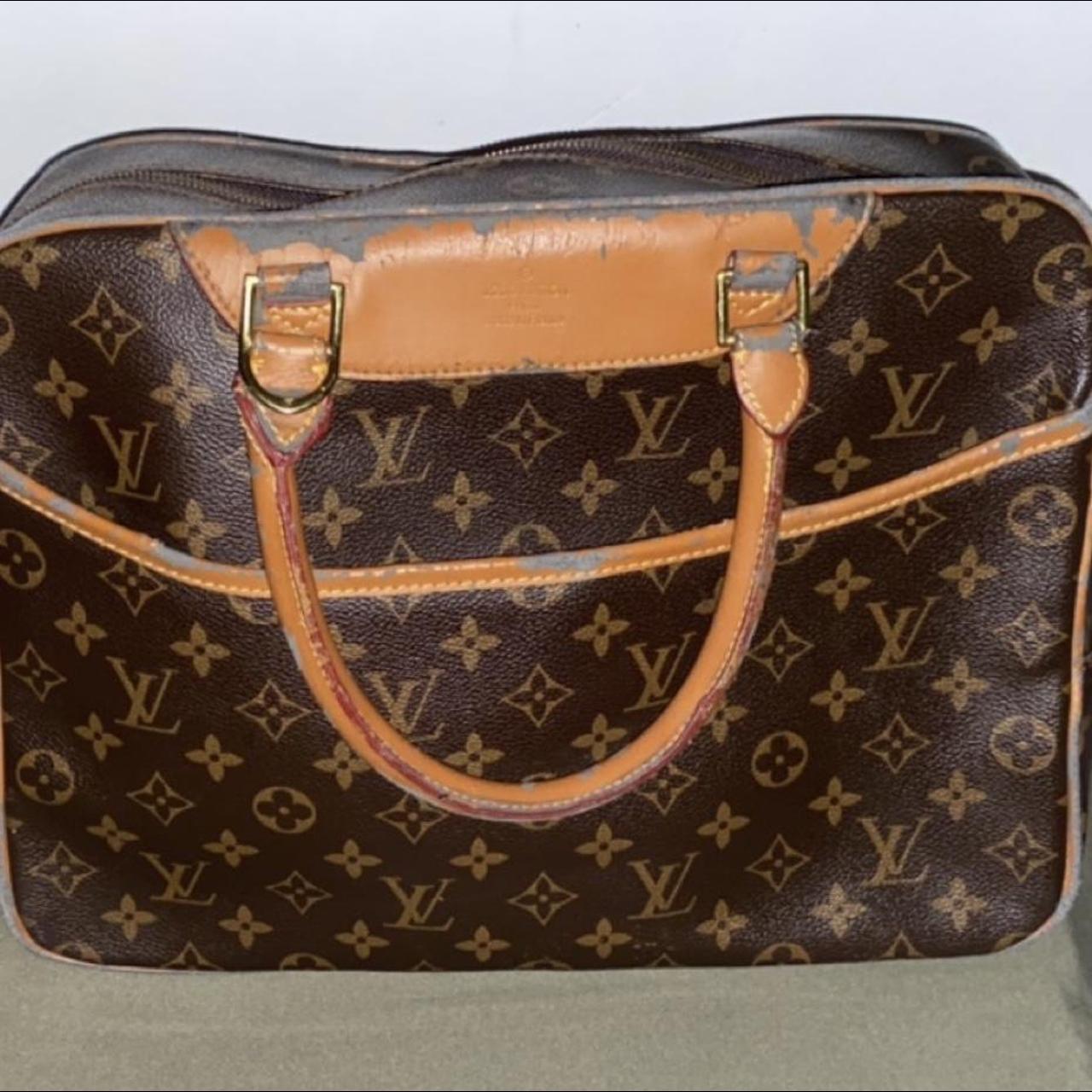 Used Louis Vuitton bag, brown and tan exterior,... - Depop